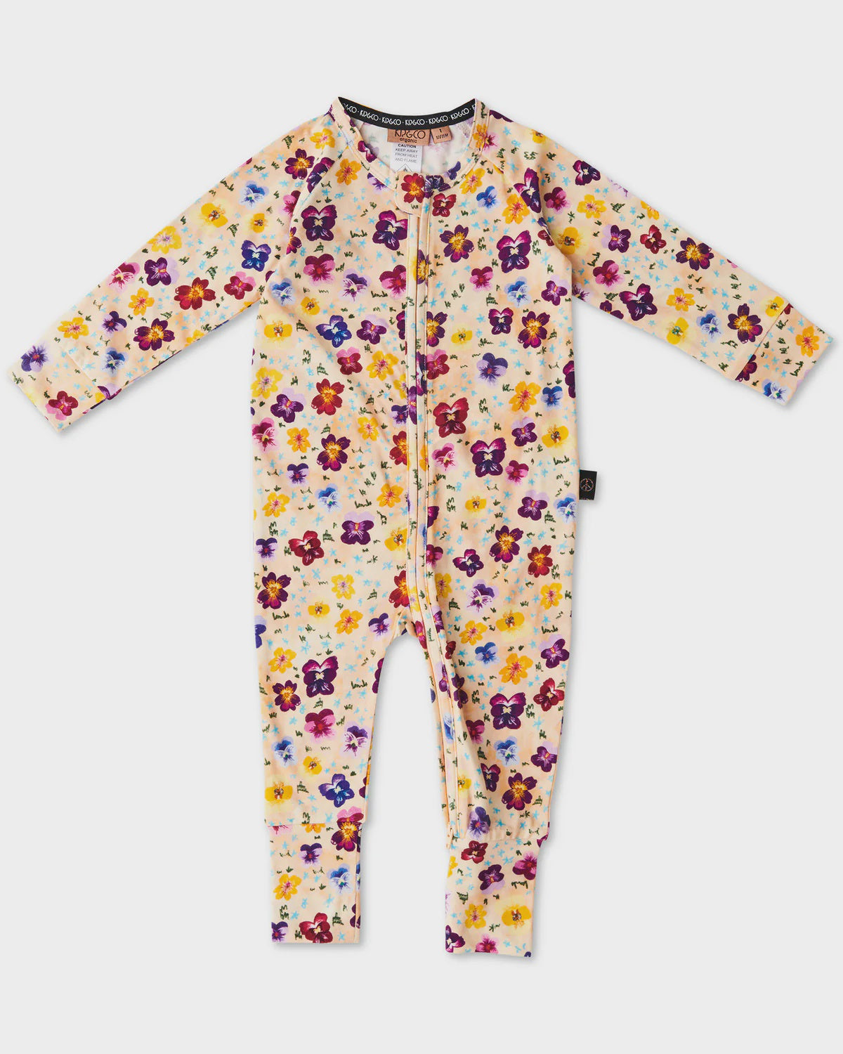 Kip & Co - Pansy Organic Long Sleeve Zipsuit