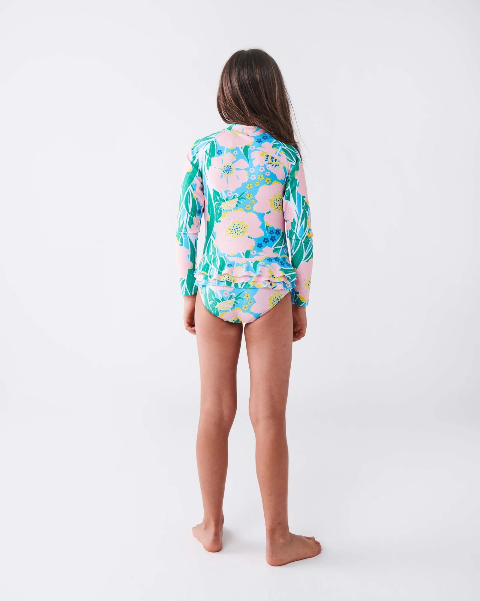 Kip & Co -Tumbling Flowers Long Sleeve Bathers