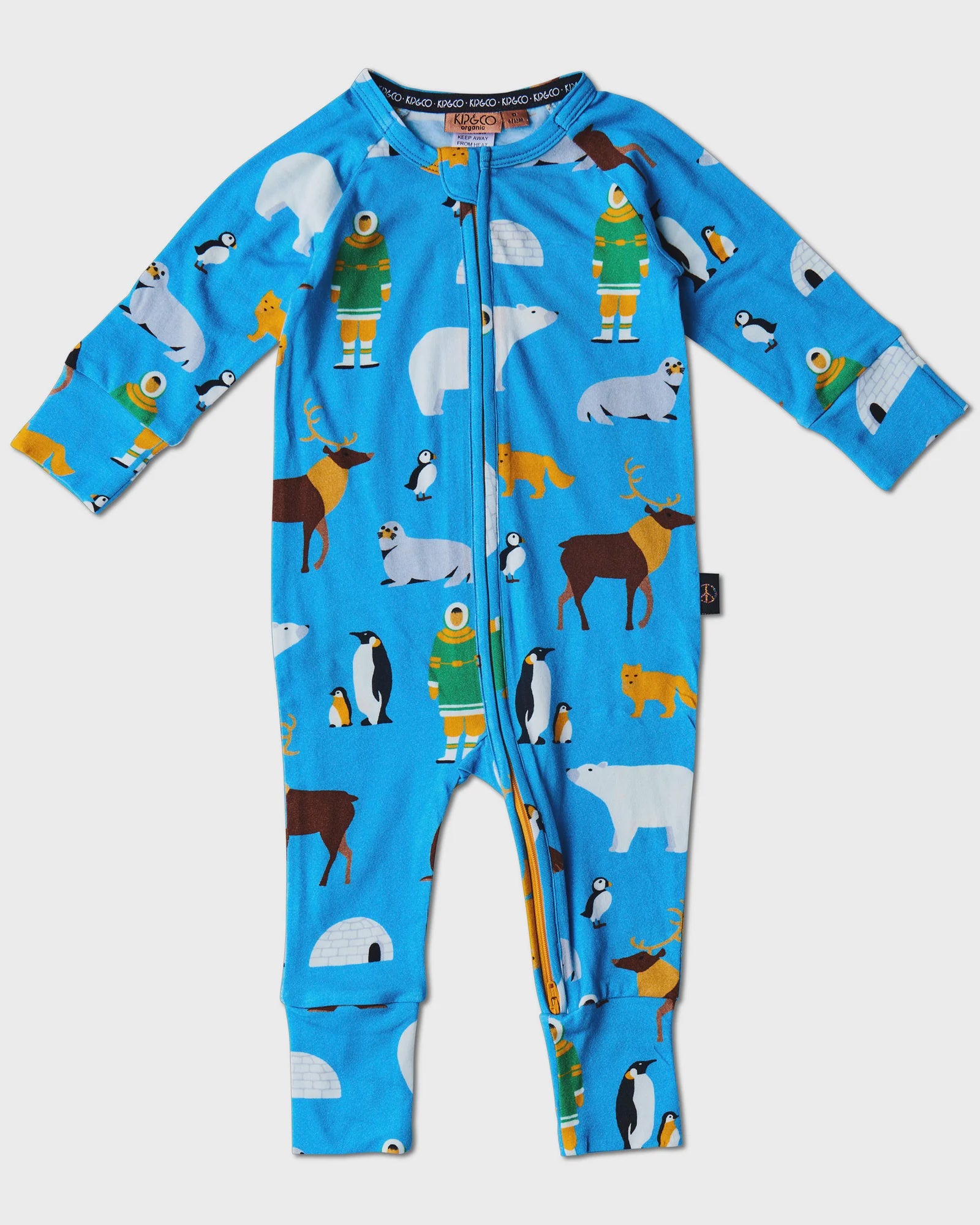 Kip & Co - Arctic Circle Organic Long Sleeve Zipsuit