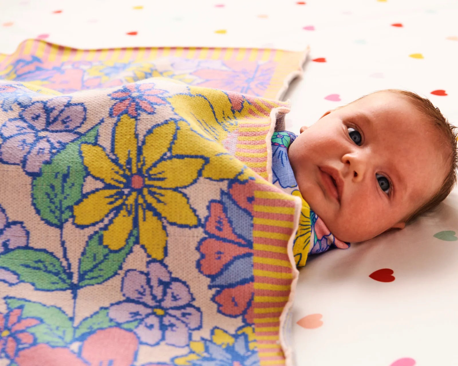 Kip & Co - Bunch Of Fun Cotton Knitted Baby Blanket