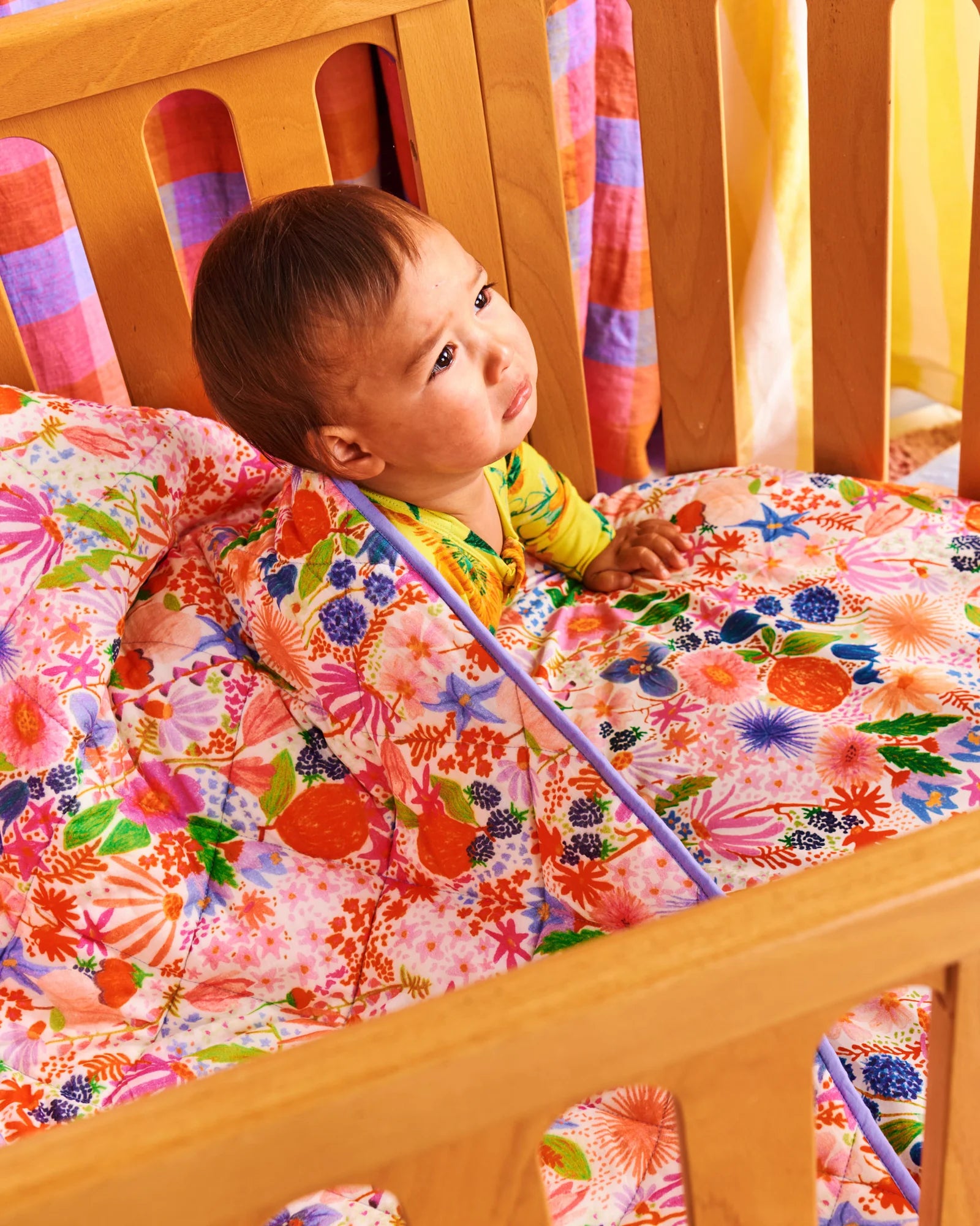 Kip & Co - Meandering Meadow Organic Cotton Fitted Sheet - Cot