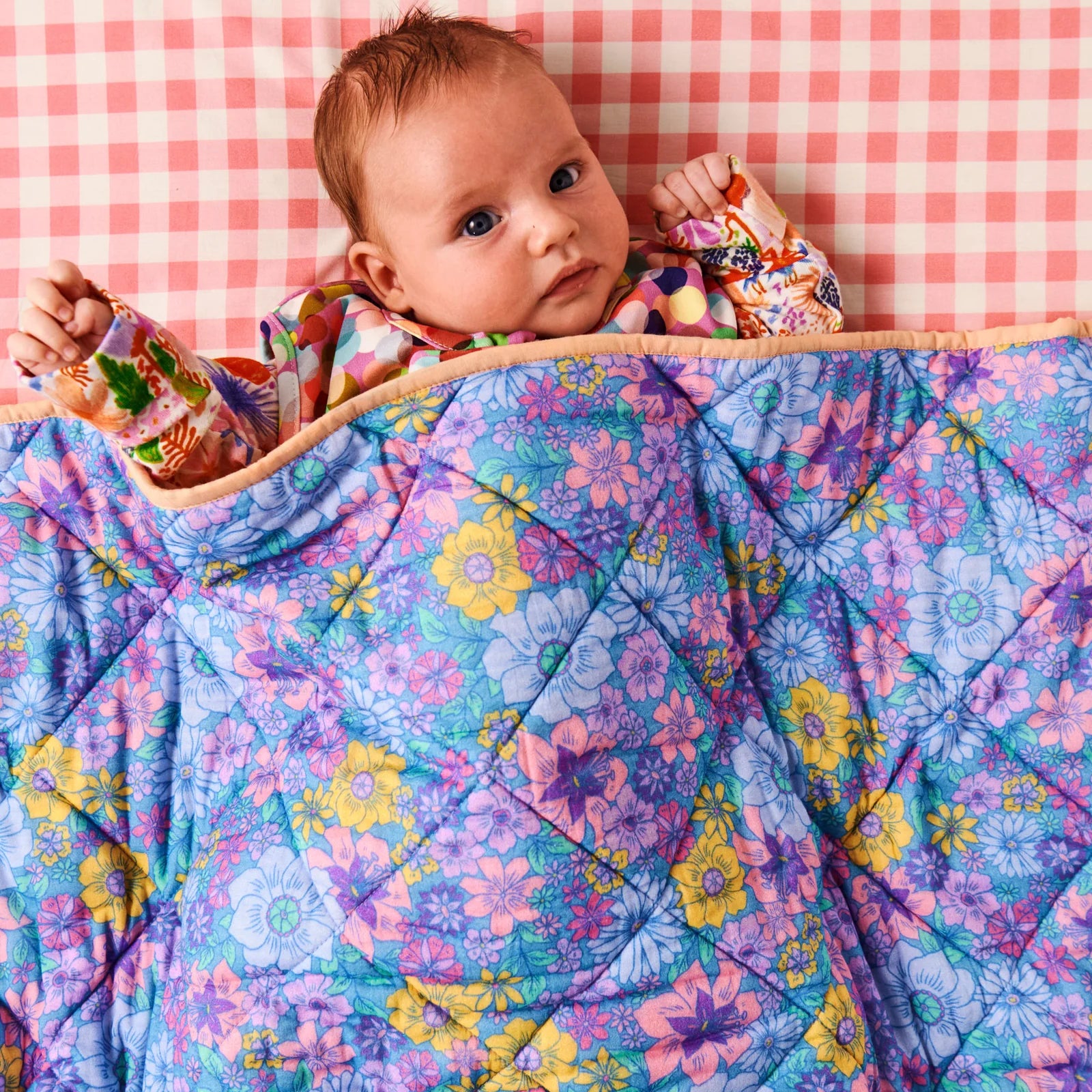 Kip & Co - Bunch Of Fun Organic Cotton Quilted Bedspread - Cot