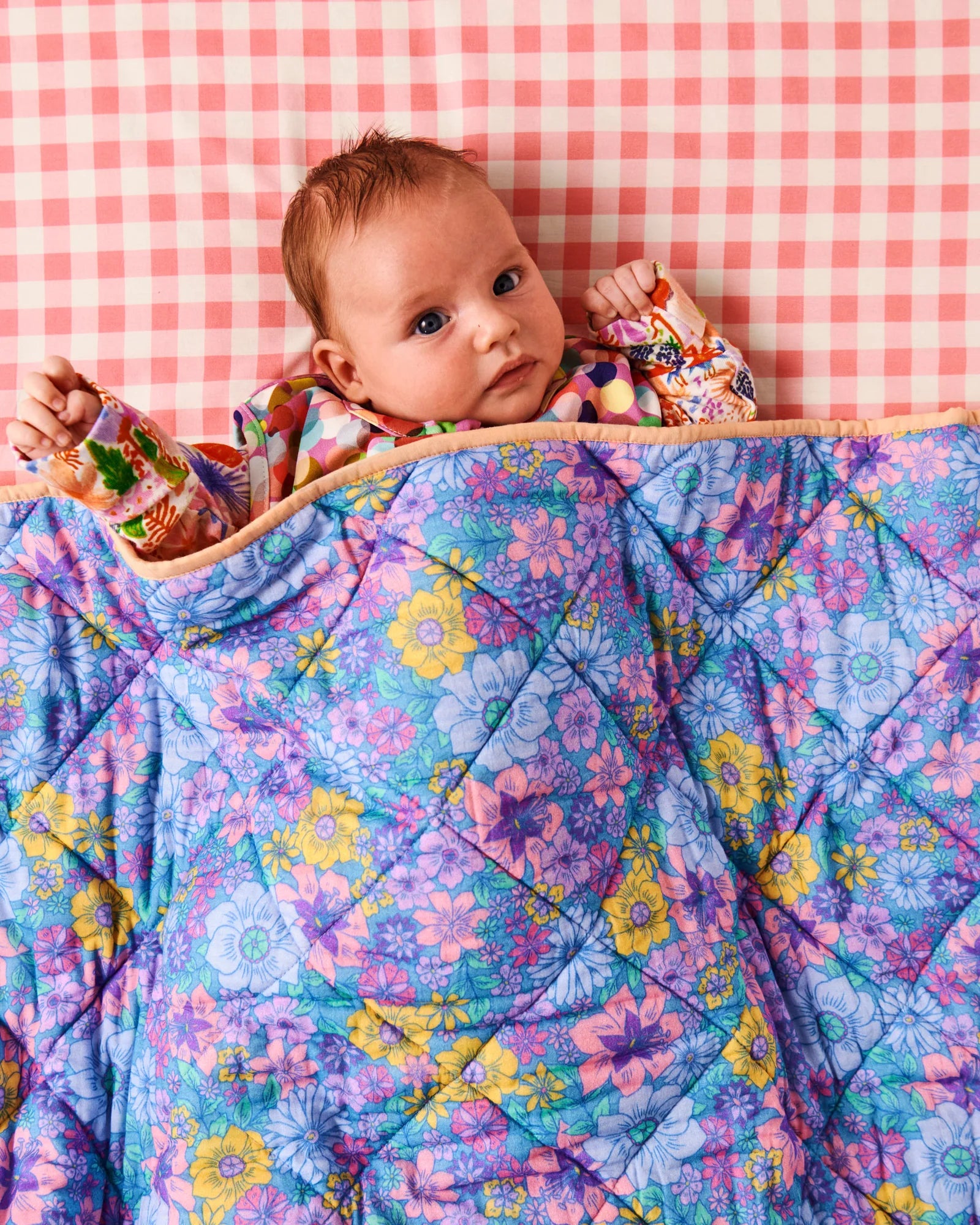 Kip & Co - Bunch Of Fun Organic Cotton Quilted Bedspread - Cot