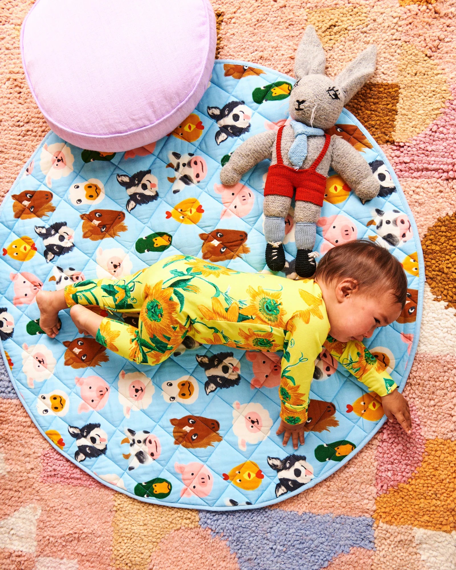 Kip & Co - Farm Friends Quilted Baby Play Mat