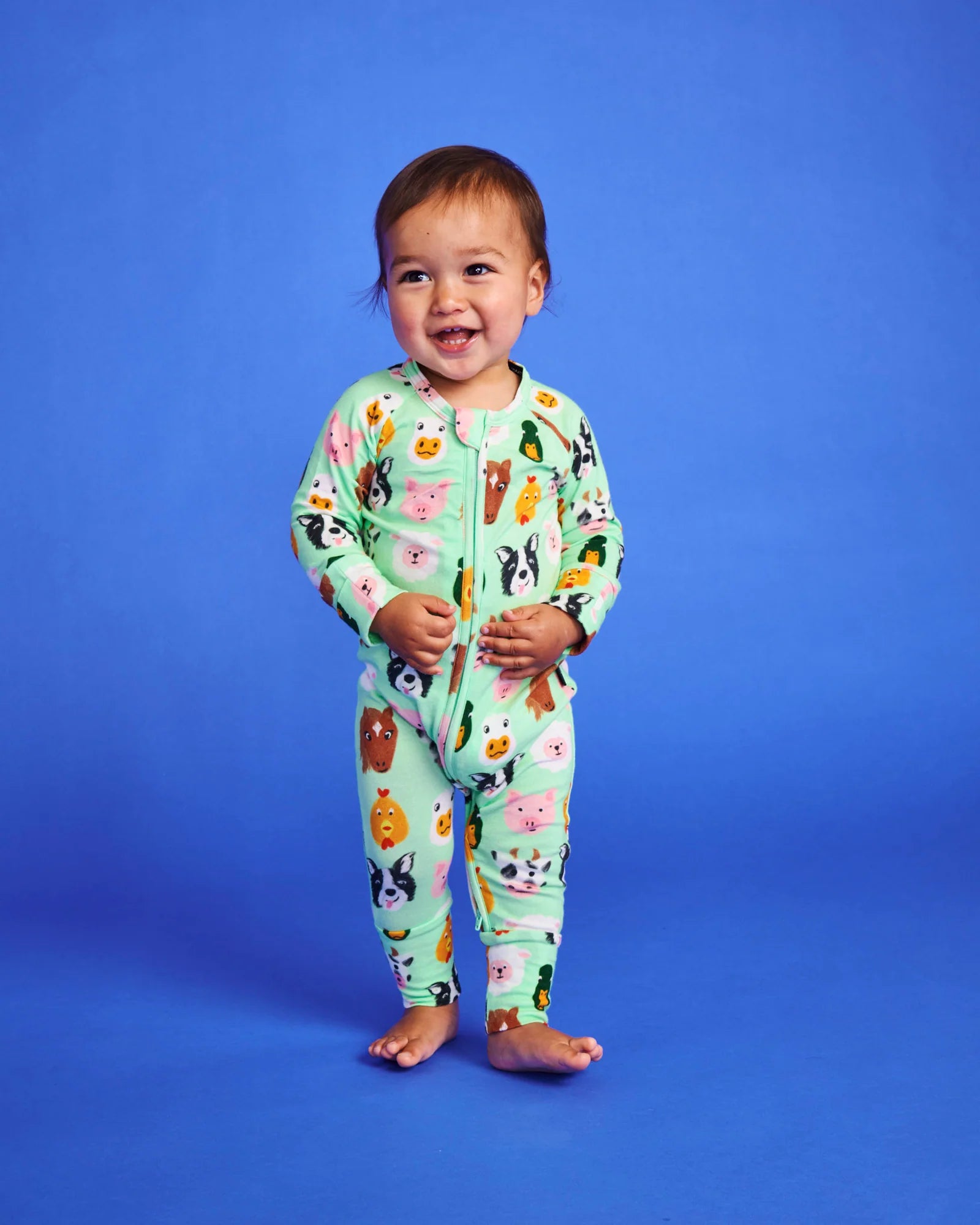 Kip & Co - Farm Friends Organic Long Sleeve Zipsuit