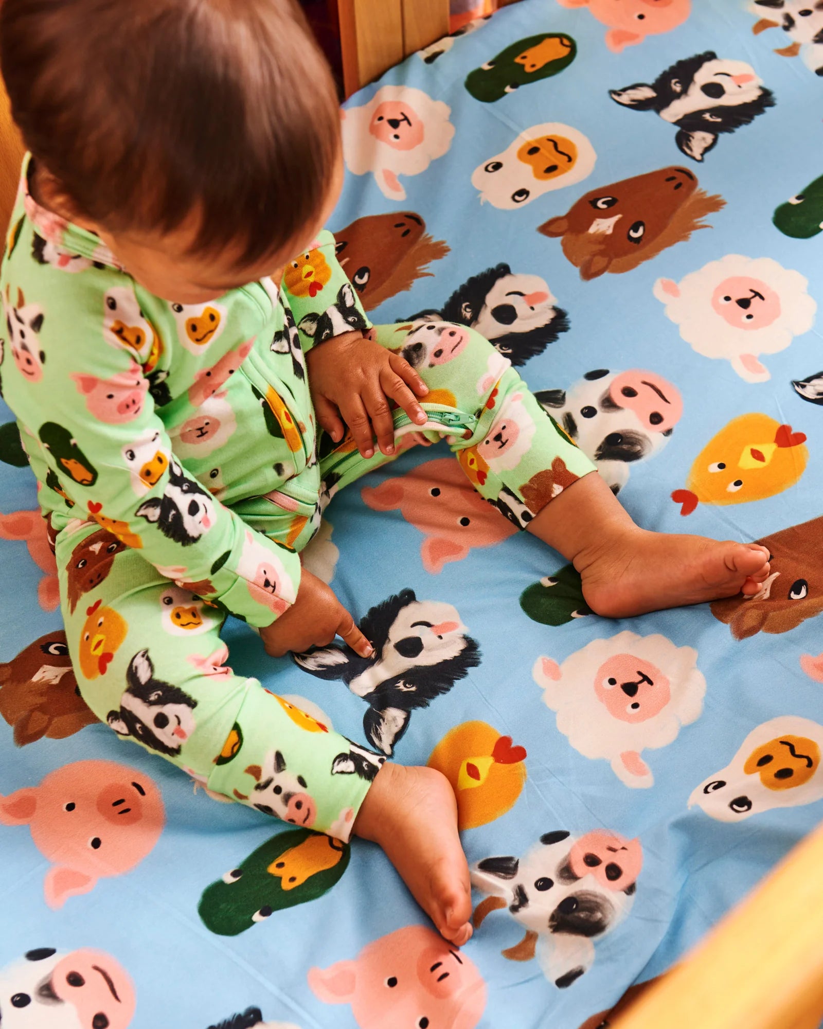 Kip & Co - Farm Friends Organic Long Sleeve Zipsuit