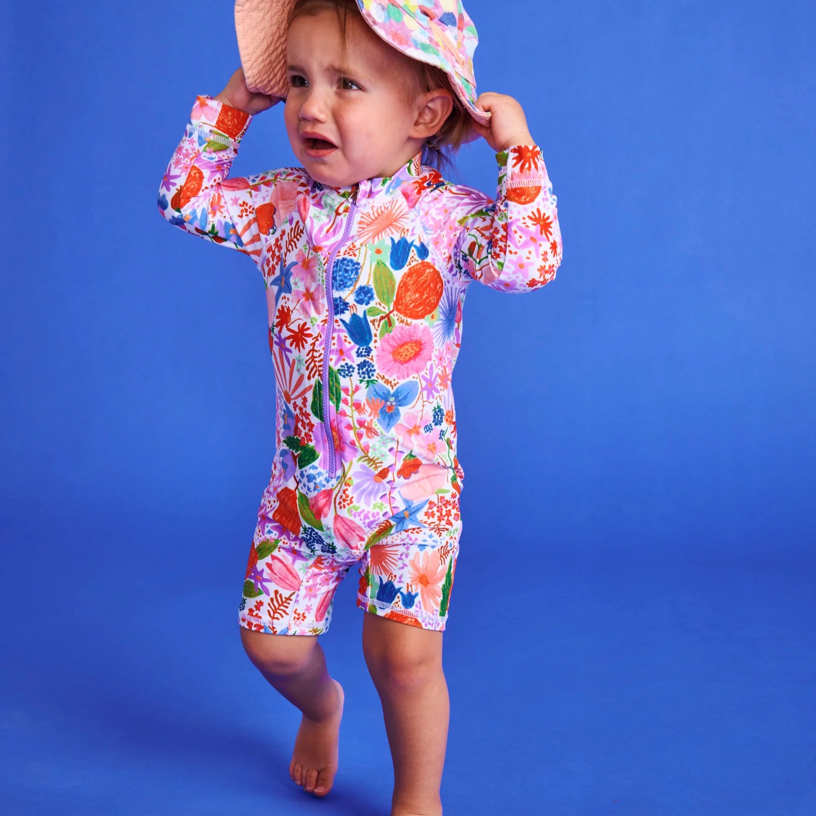 Kip & Co - Meandering Meadow Baby Long Sleeve Zip Bathers