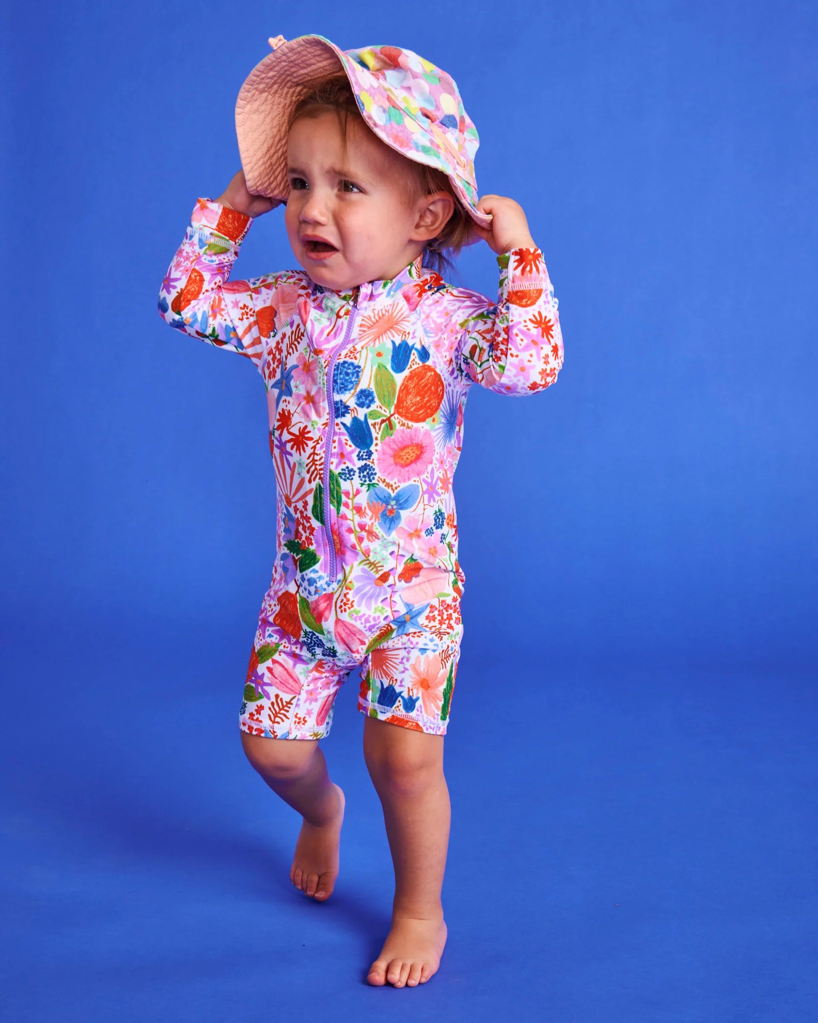 Kip & Co - Meandering Meadow Baby Long Sleeve Zip Bathers