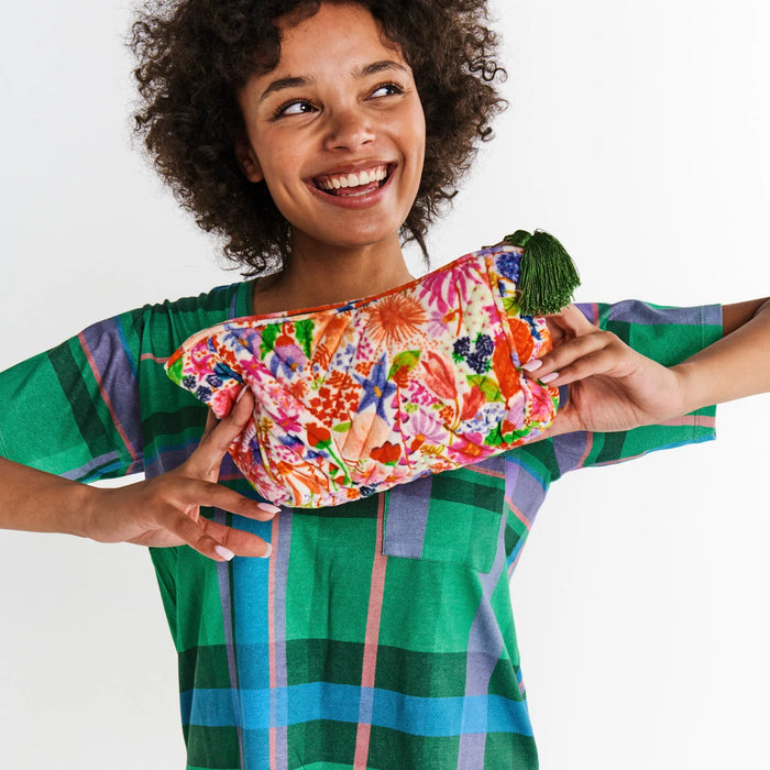 Kip & Co - Meandering Meadow Velvet Toiletry Bag