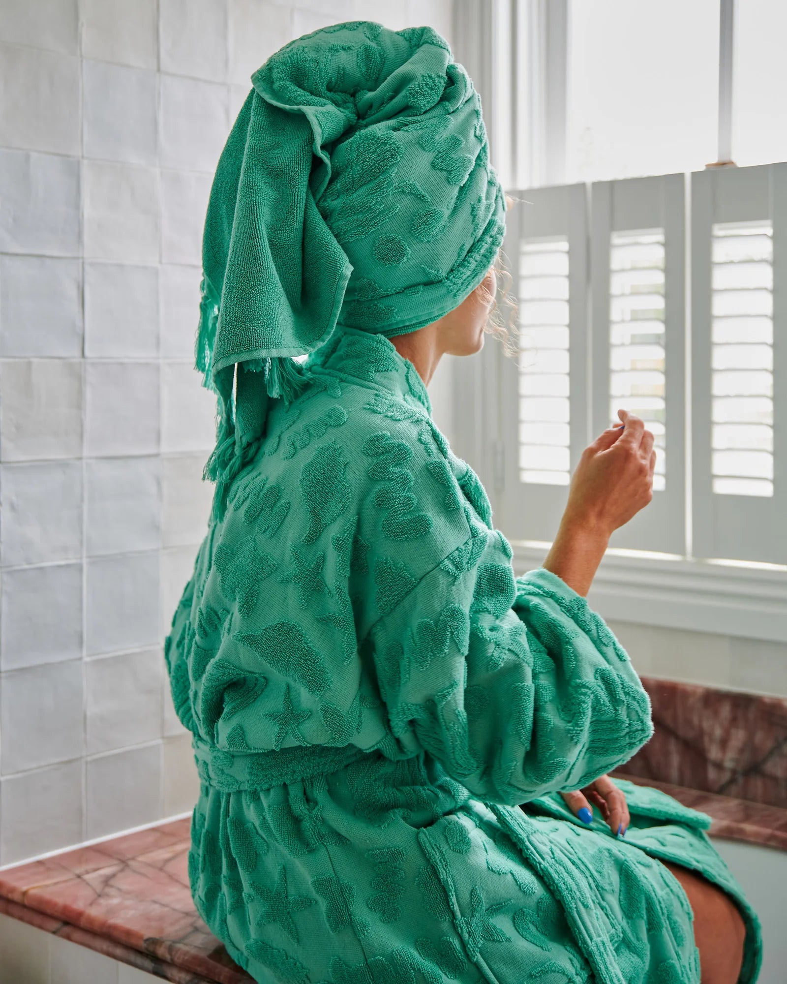 Kip & Co - Jade Rock Pool Terry Bath Robe