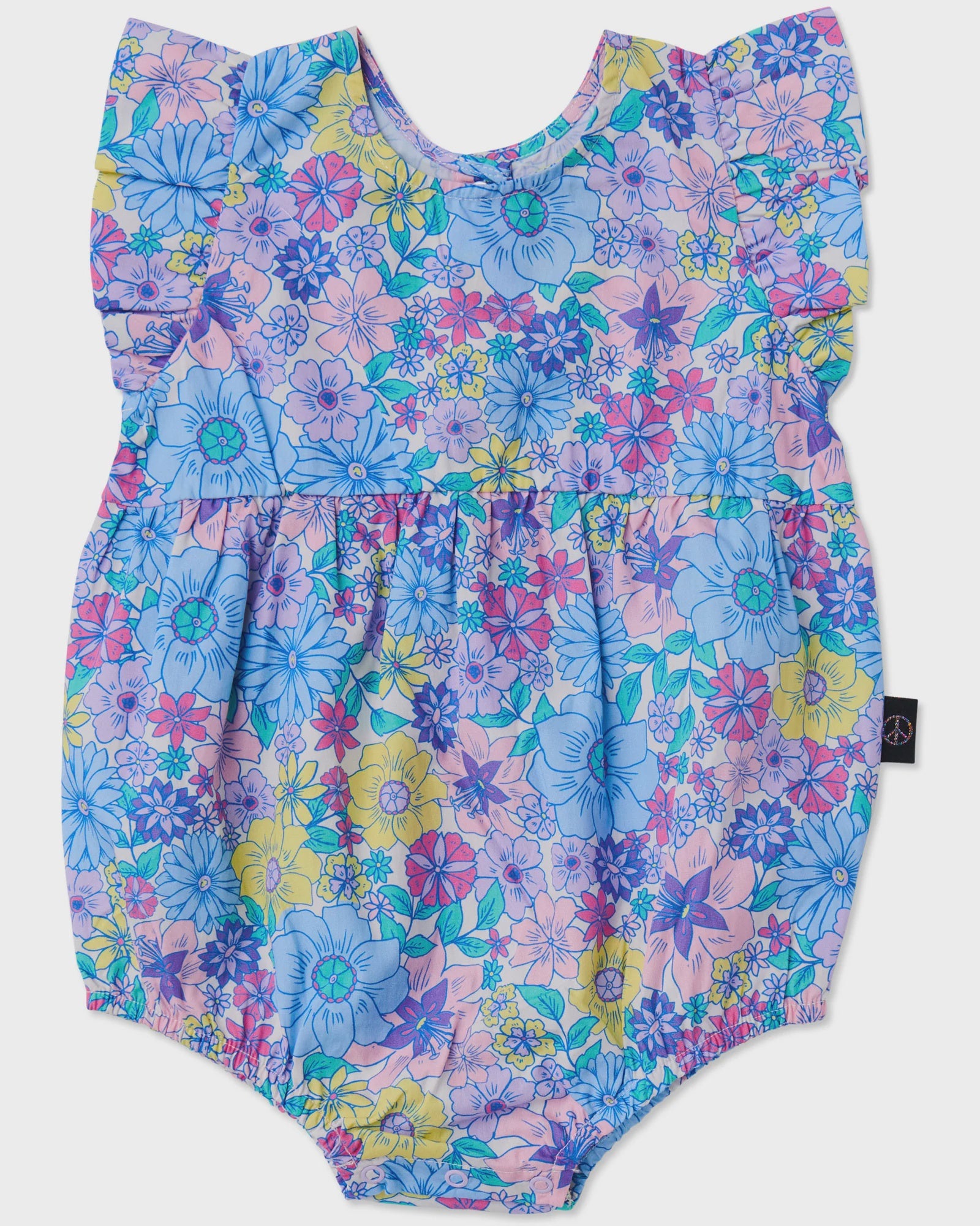 Kip & Co - Bunch Of Fun Organic Cottin Frill Playsuit