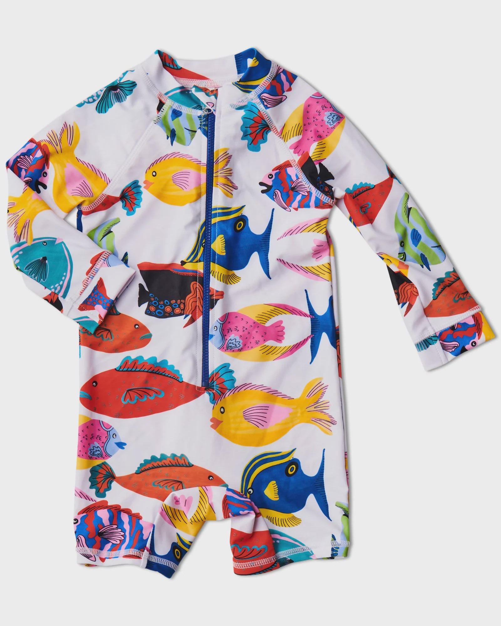 Kip & Co - Fishy Business Baby Long Sleeve Zip Bathers