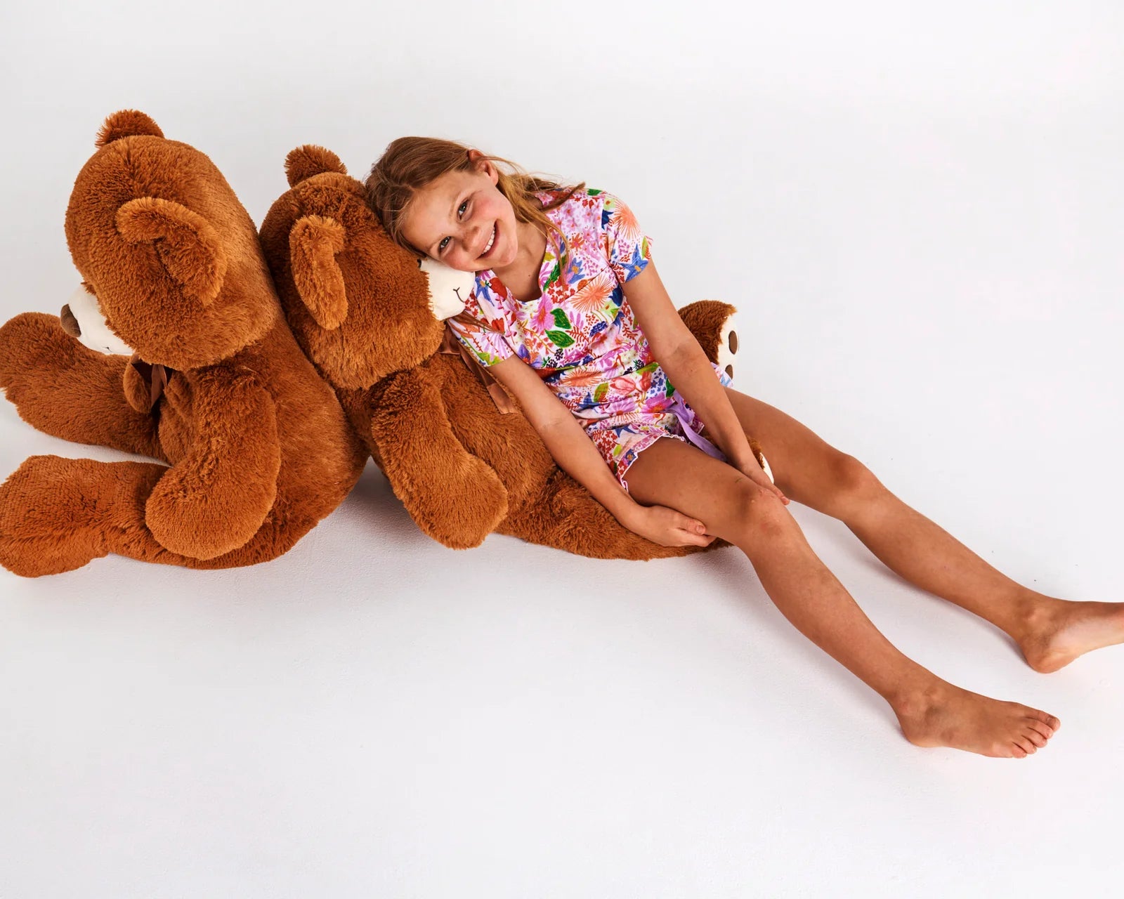 Kip & Co Meandering Meadow Organic Cotton Short Sleeve Tee & Frill Short Pyjama Set