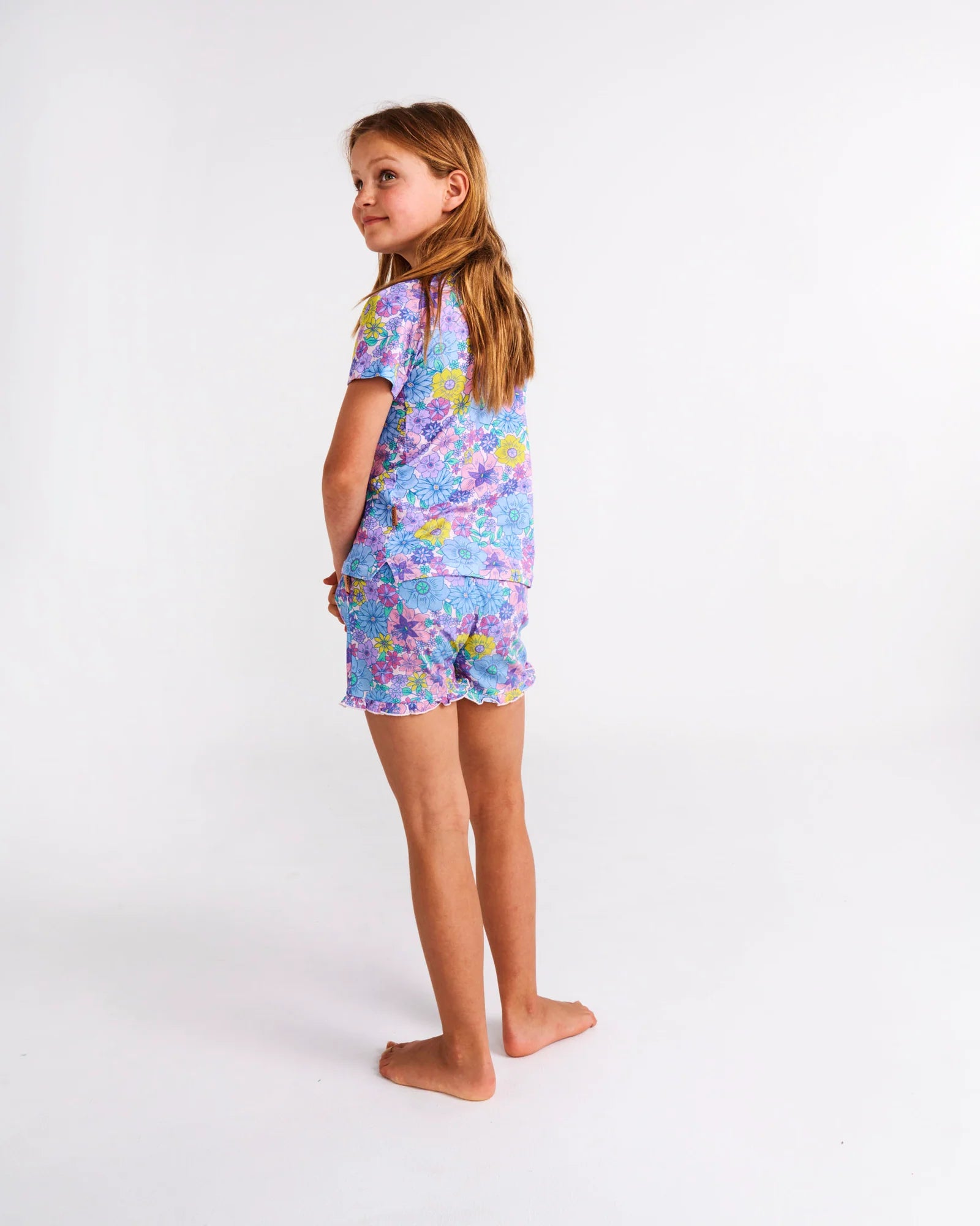 Kip & Co - Bunch Of Fun Organic Cotton Short Sleeve Tee & Frill Short Pyjama Set
