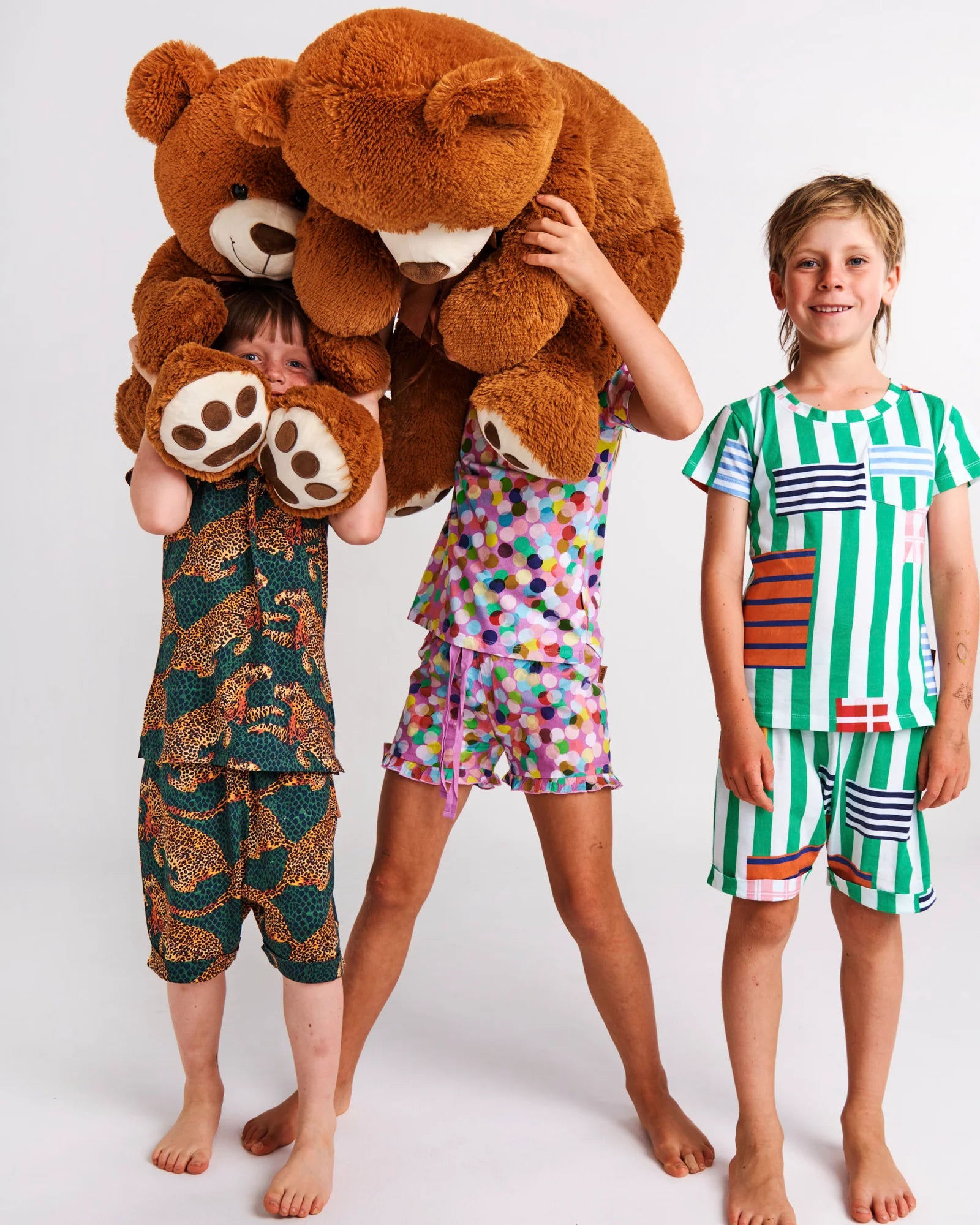 Kip & Co -Cheetah Organic Cotton Short Sleeve Tee & Short Pyjama Set