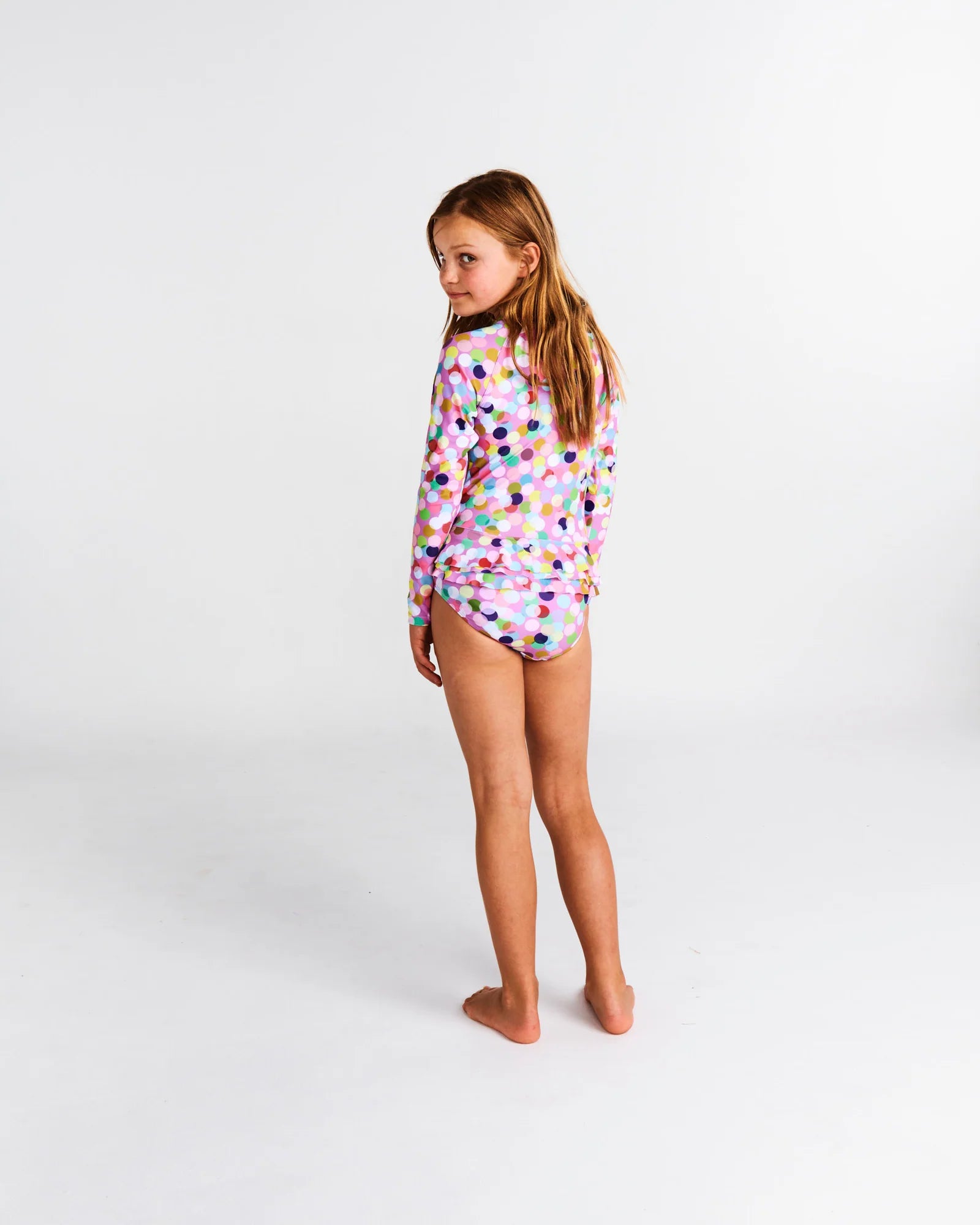 Kip & Co - Confetti Pink Long Sleeve Bathers