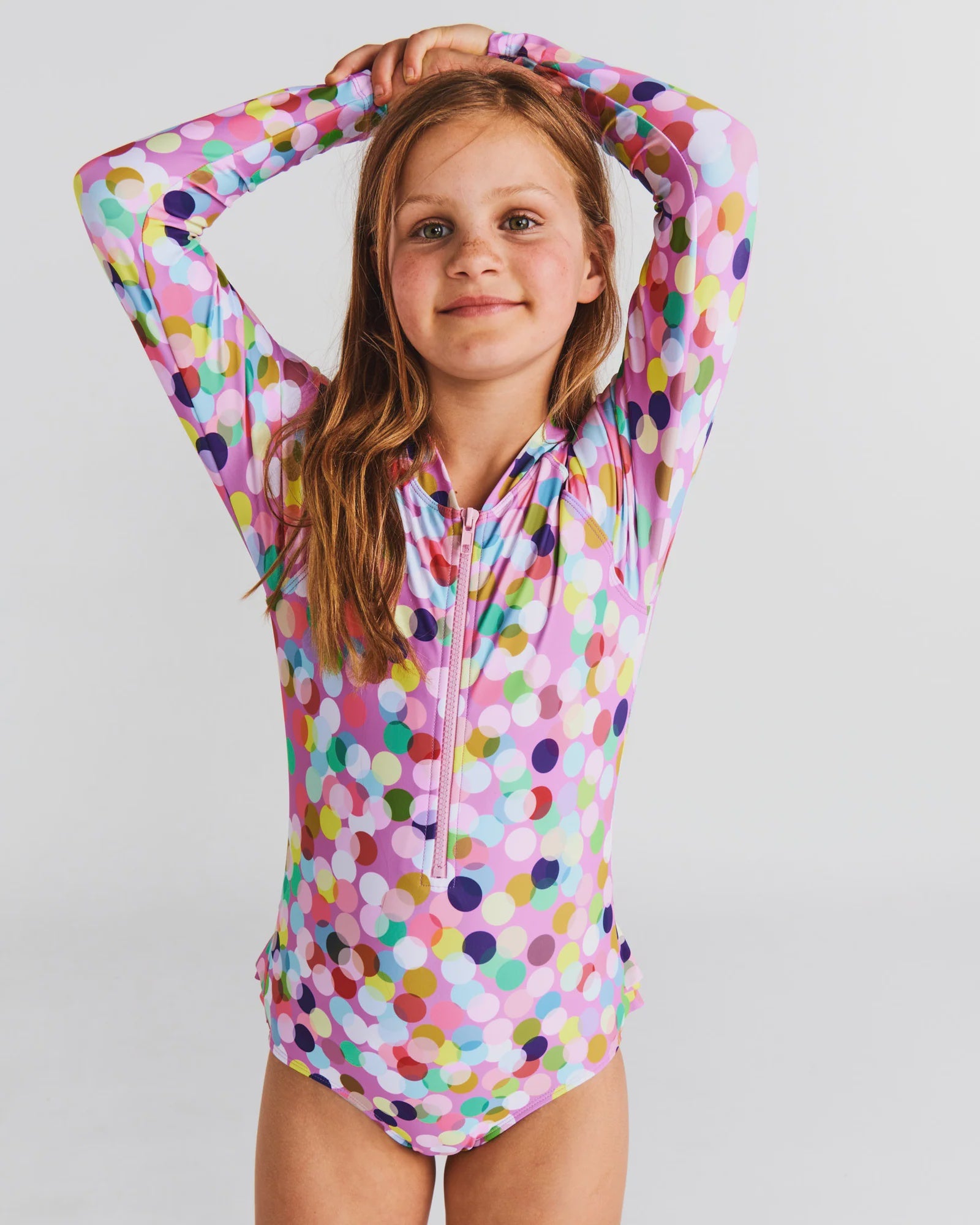 Kip & Co - Confetti Pink Long Sleeve Bathers