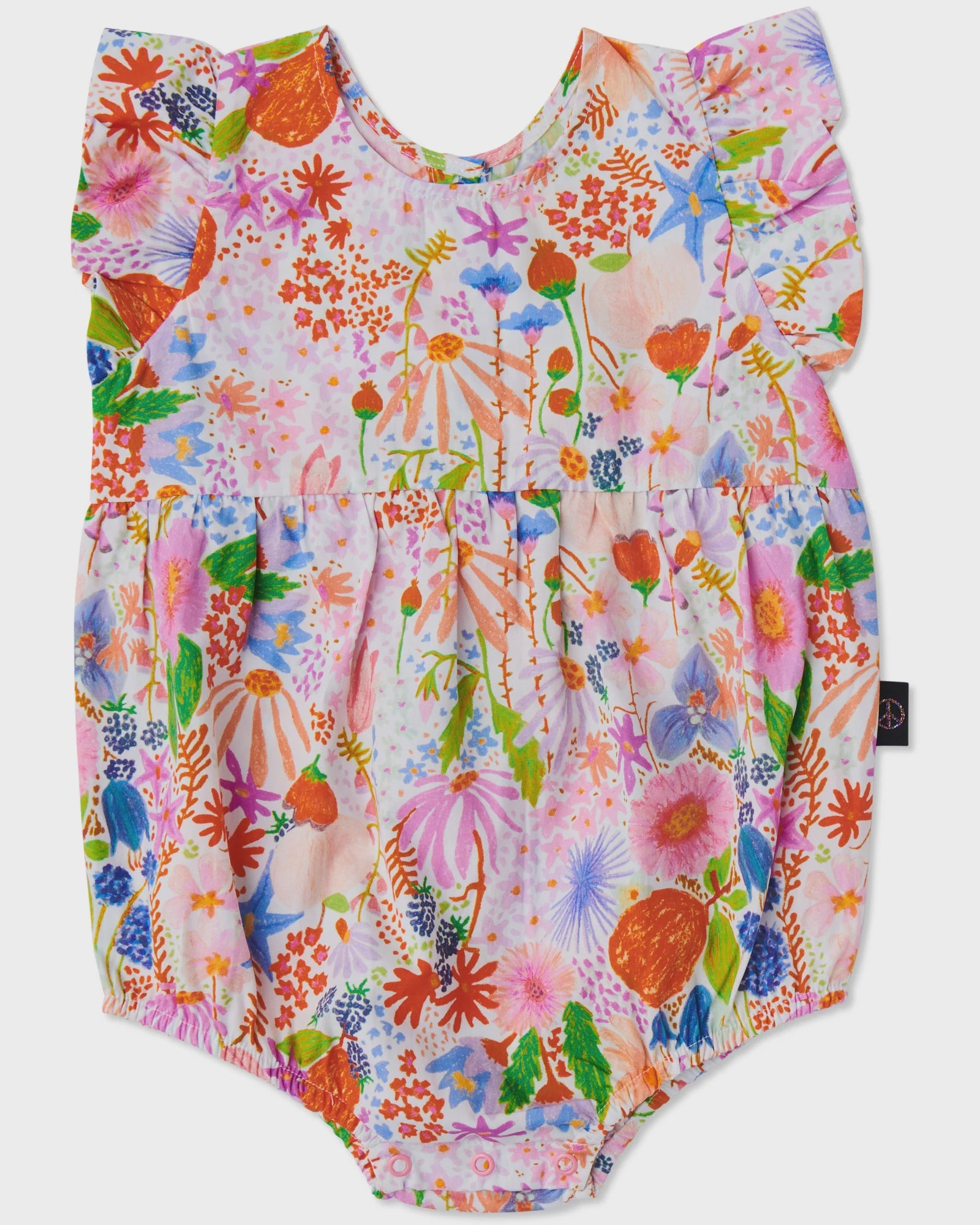 Kip & Co - Meandering Meadow Organic Cottin Frill Playsuit