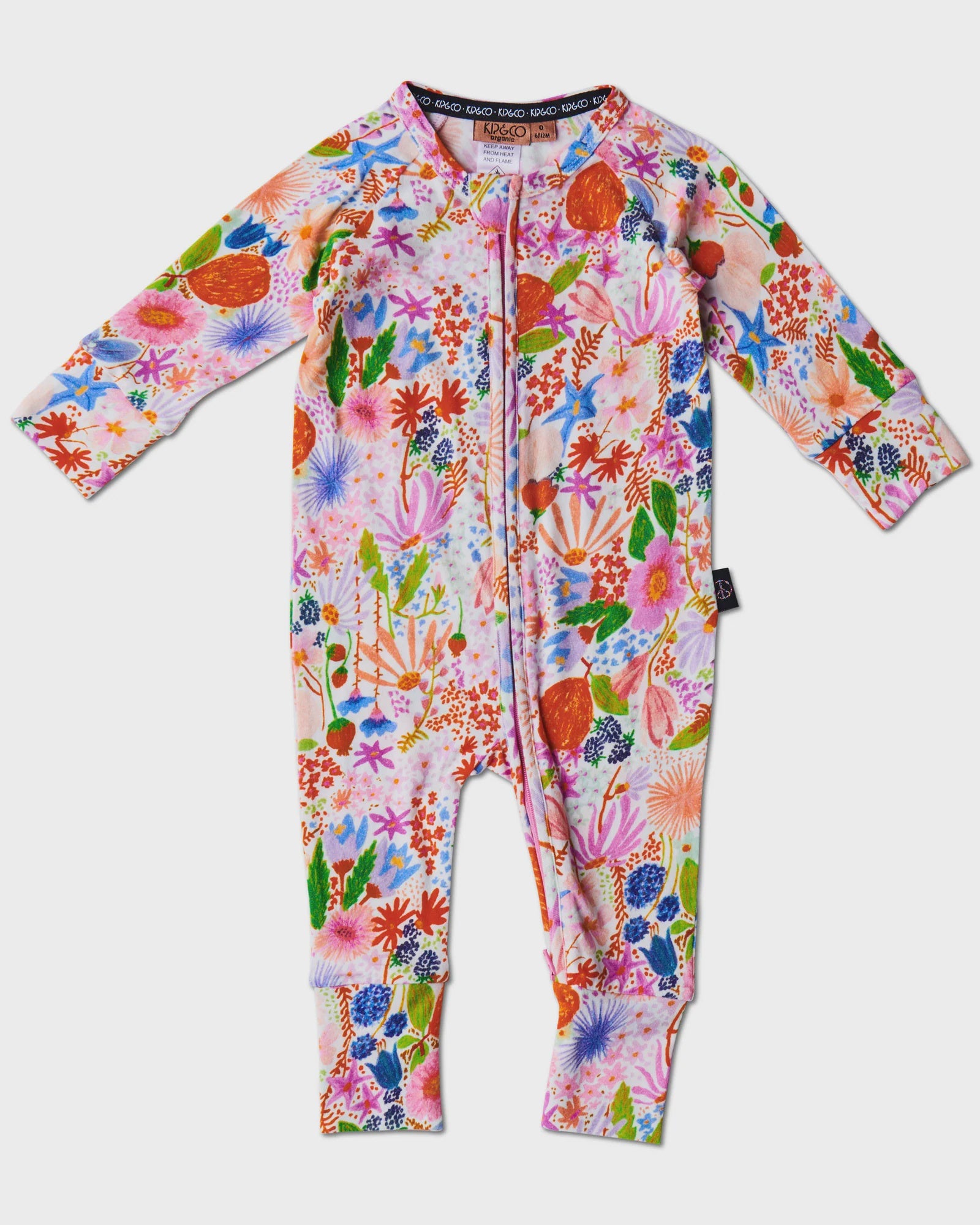 Kip & Co - Meandering Meadow Organic Long Sleeve Zipsuit
