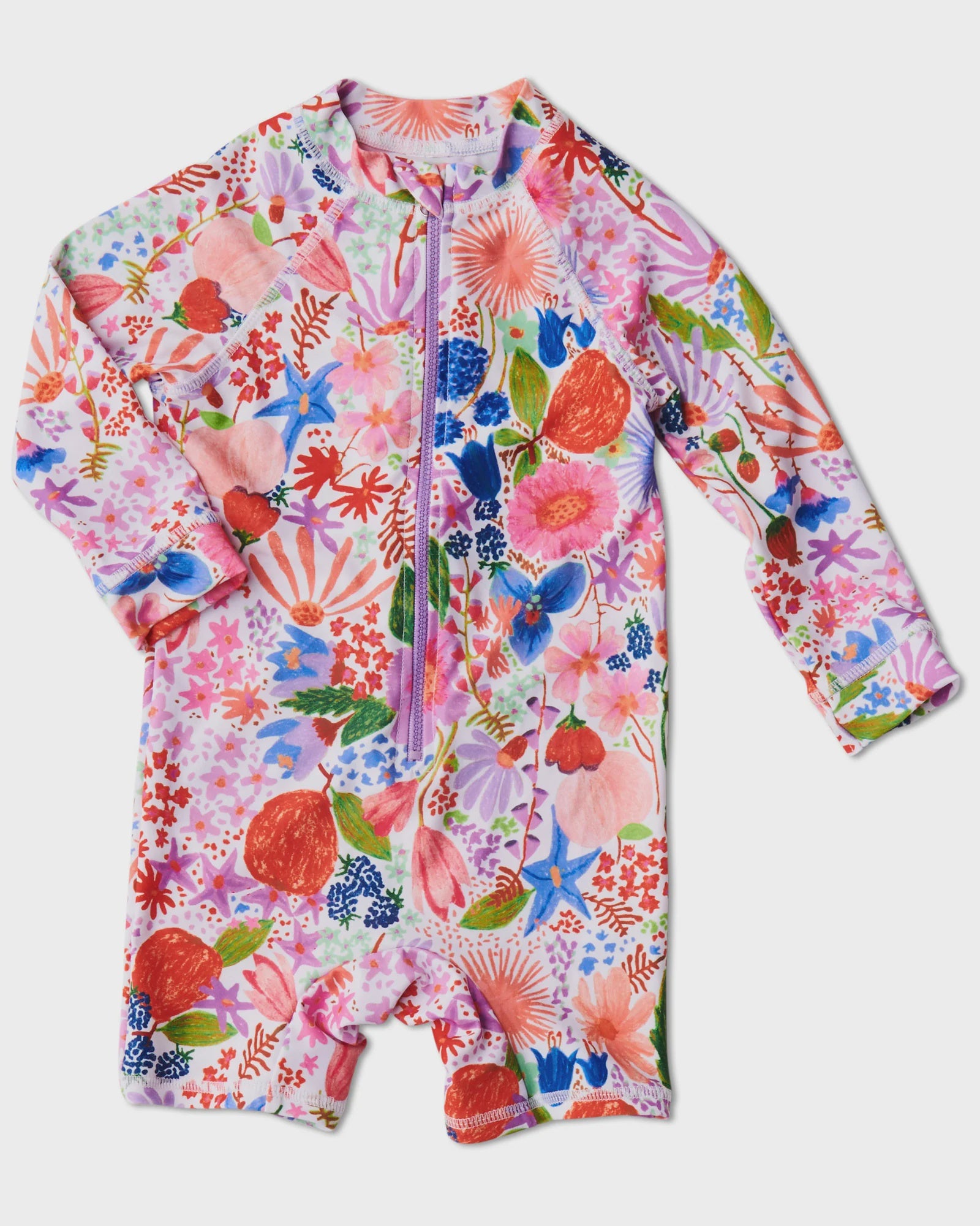 Kip & Co - Meandering Meadow Baby Long Sleeve Zip Bathers