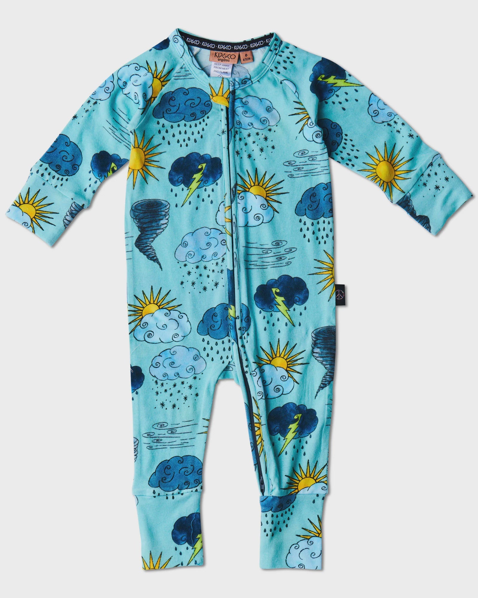 Kip & Co - Weather Report Organic Long Sleeve Zipsuit