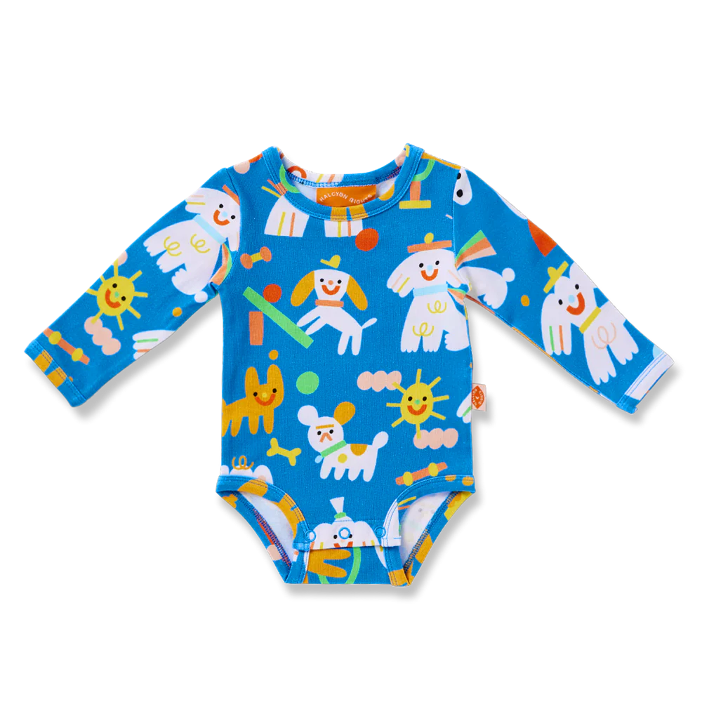 Halcyon Nights - Puppy Park Long Sleeve Bodysuit