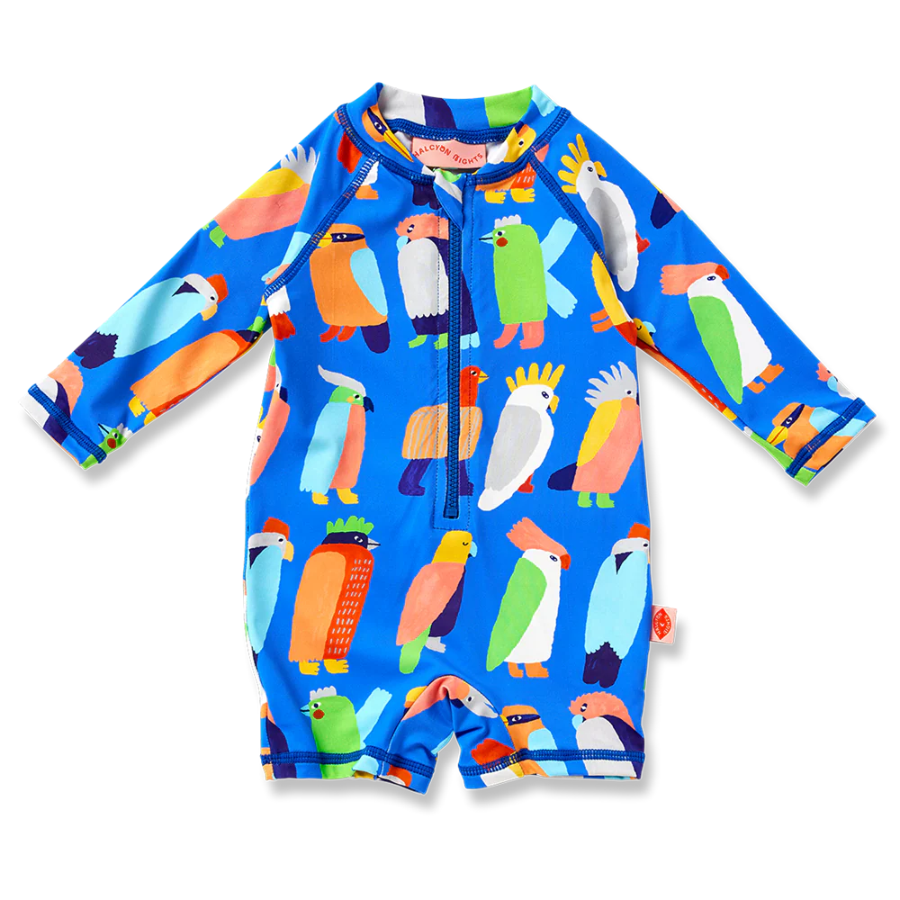 Halcyon Nights - Long Sleeve Rash Suit Flamin' Galahs