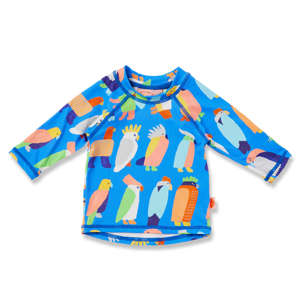 Halcyon Nights - Long Sleeve Rash Vest Flamin' Galahs