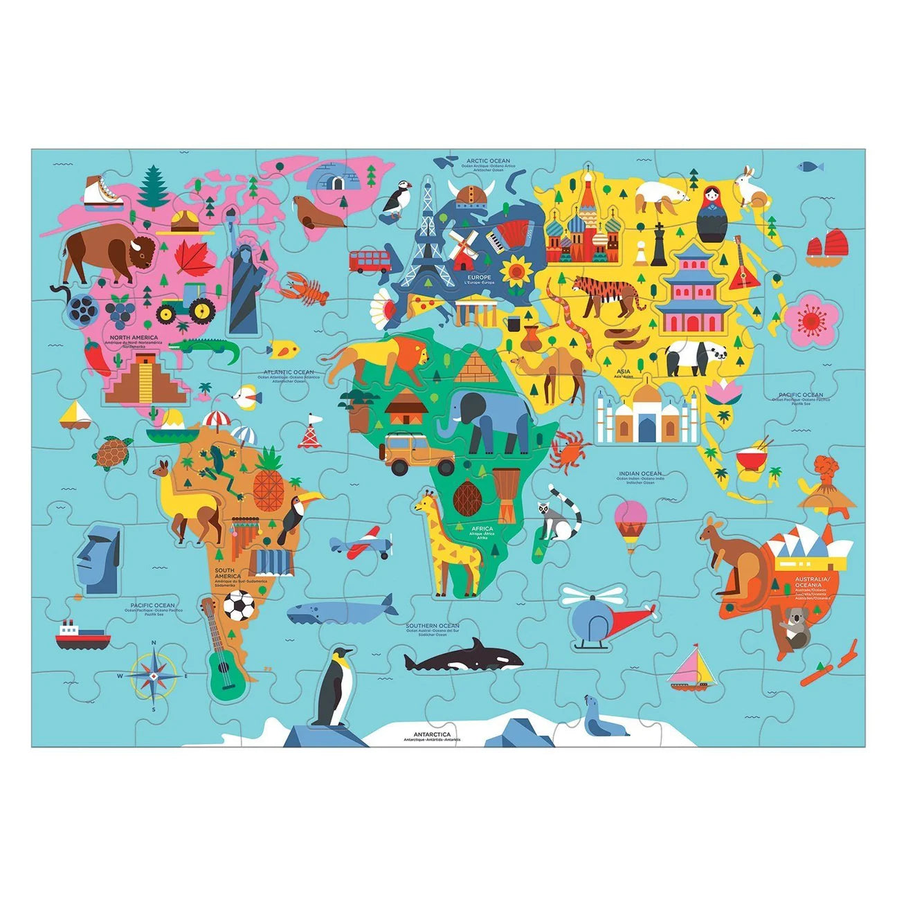 Mudpuppy - Map of the World Puzzle