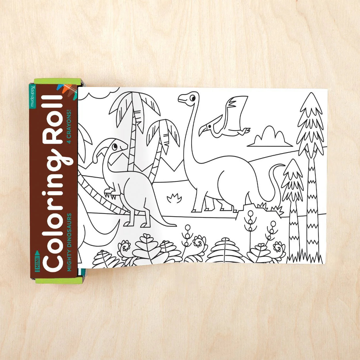 Mudpuppy Colouring Roll – Dinosaurs