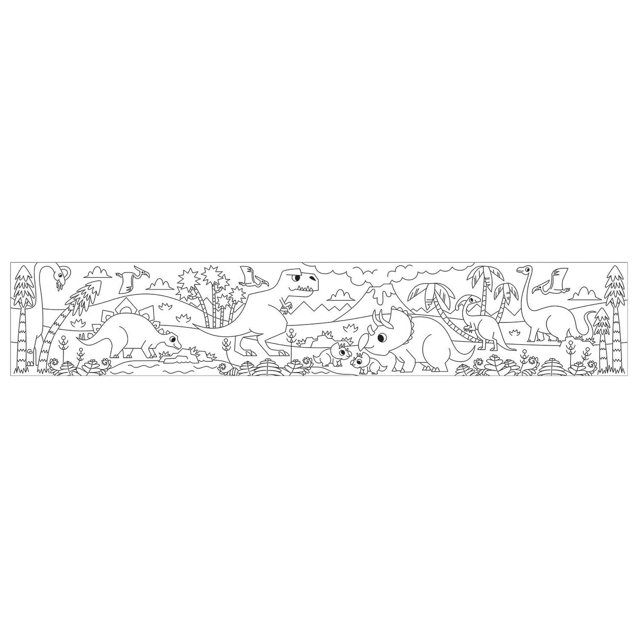 Mudpuppy Colouring Roll – Dinosaurs