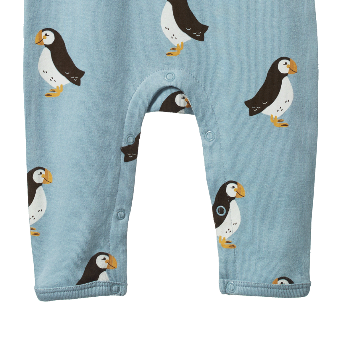 Nature Baby - Henley Sleep Suit - Puffin Print