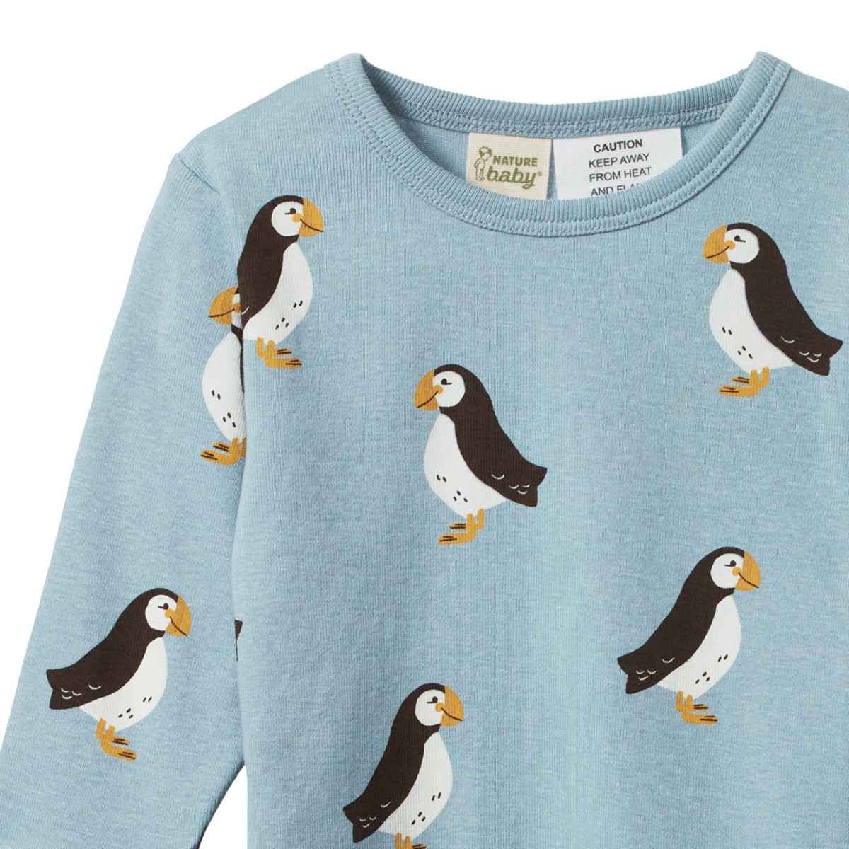 Nature Baby - Long Sleeve Pyjama Set - Puffin Print