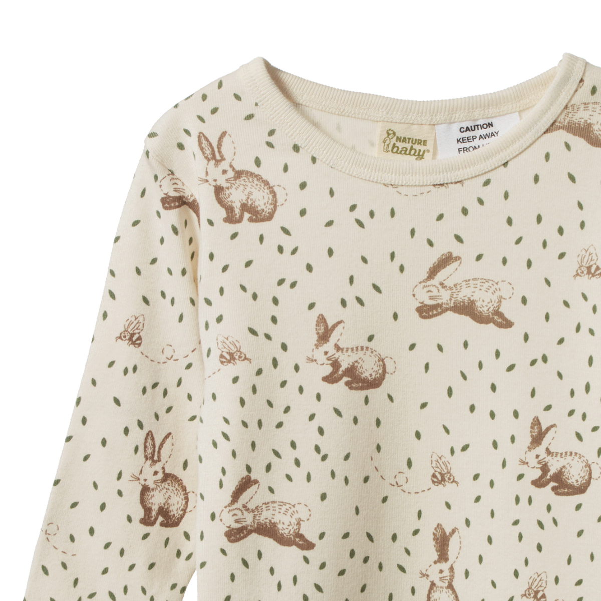 Nature Baby - Long Sleeve Pyjama Set - Rabbitty Print