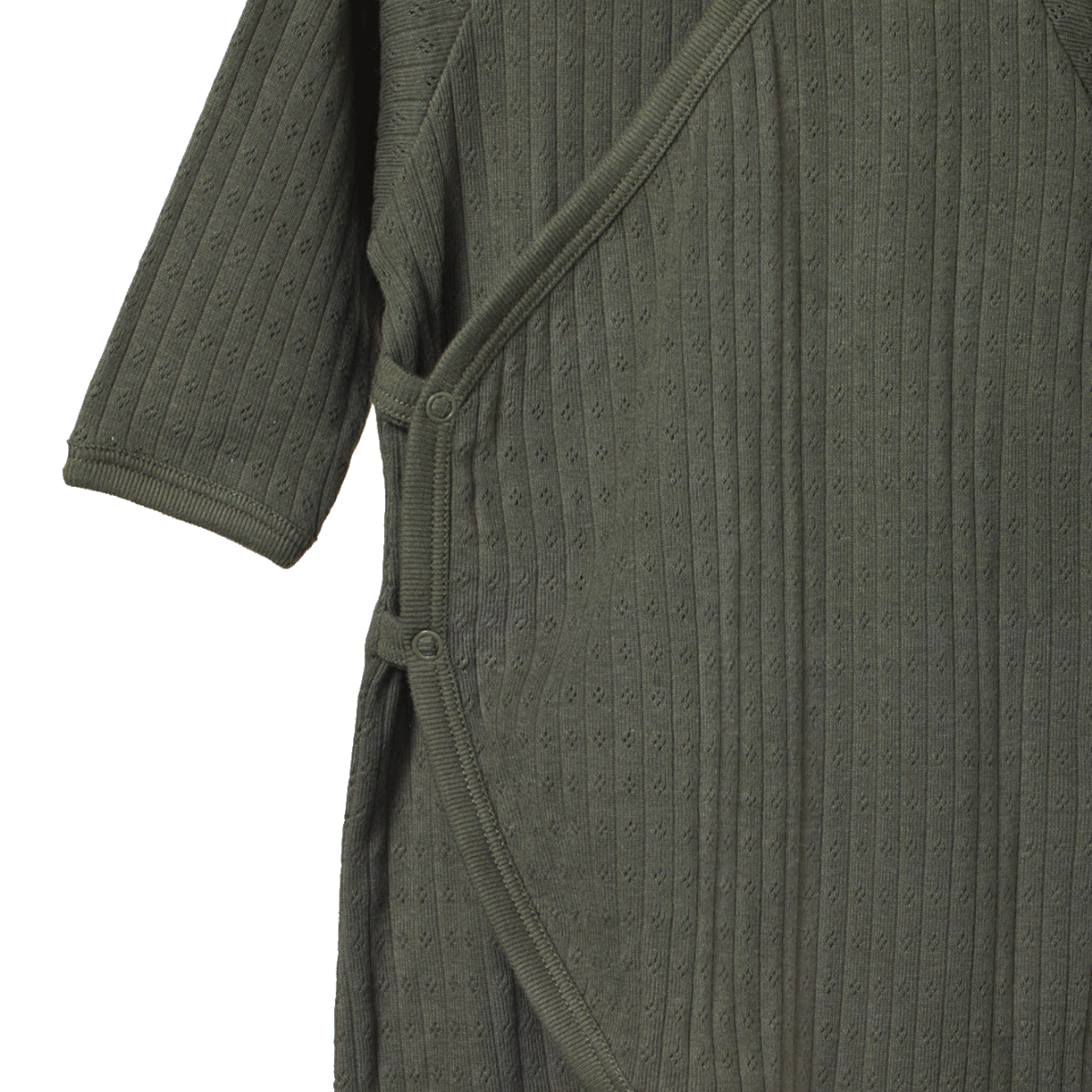 Nature Baby - Pointelle Kimono Stretch & Grow - Thyme
