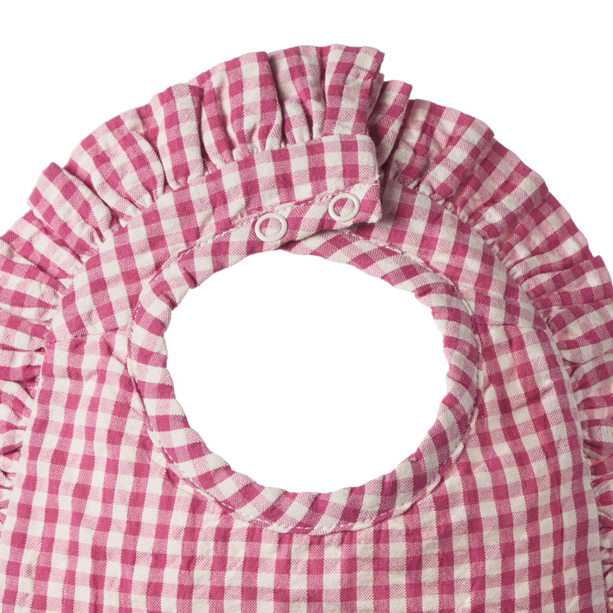 Nature Baby-  Hetty Ruffle Bib - Jam Check