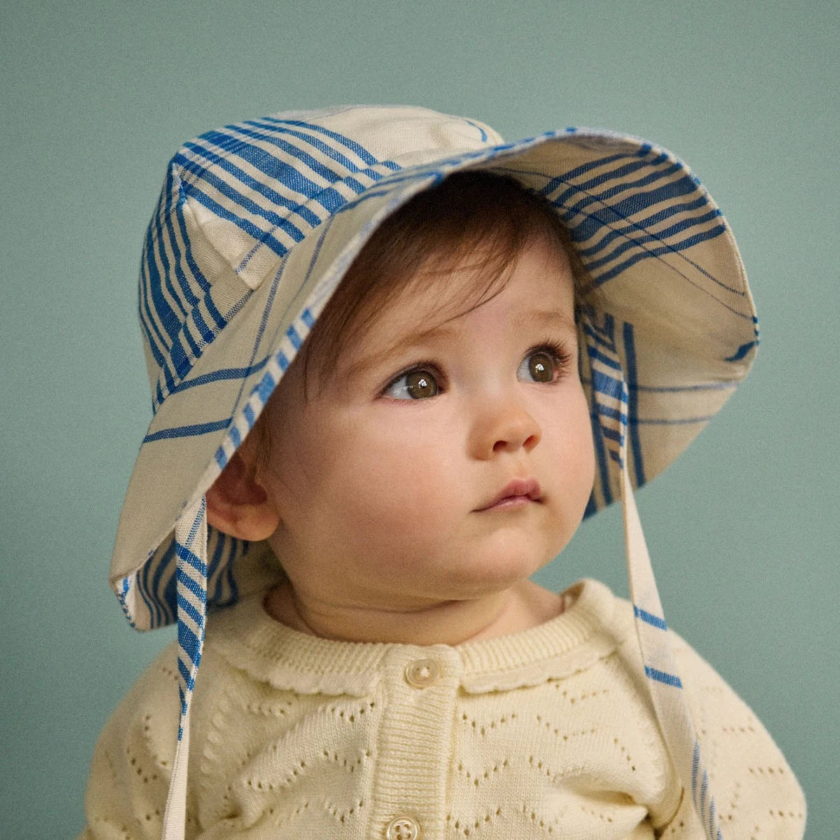 Nature Baby - Clyde Check Linen Sunhat