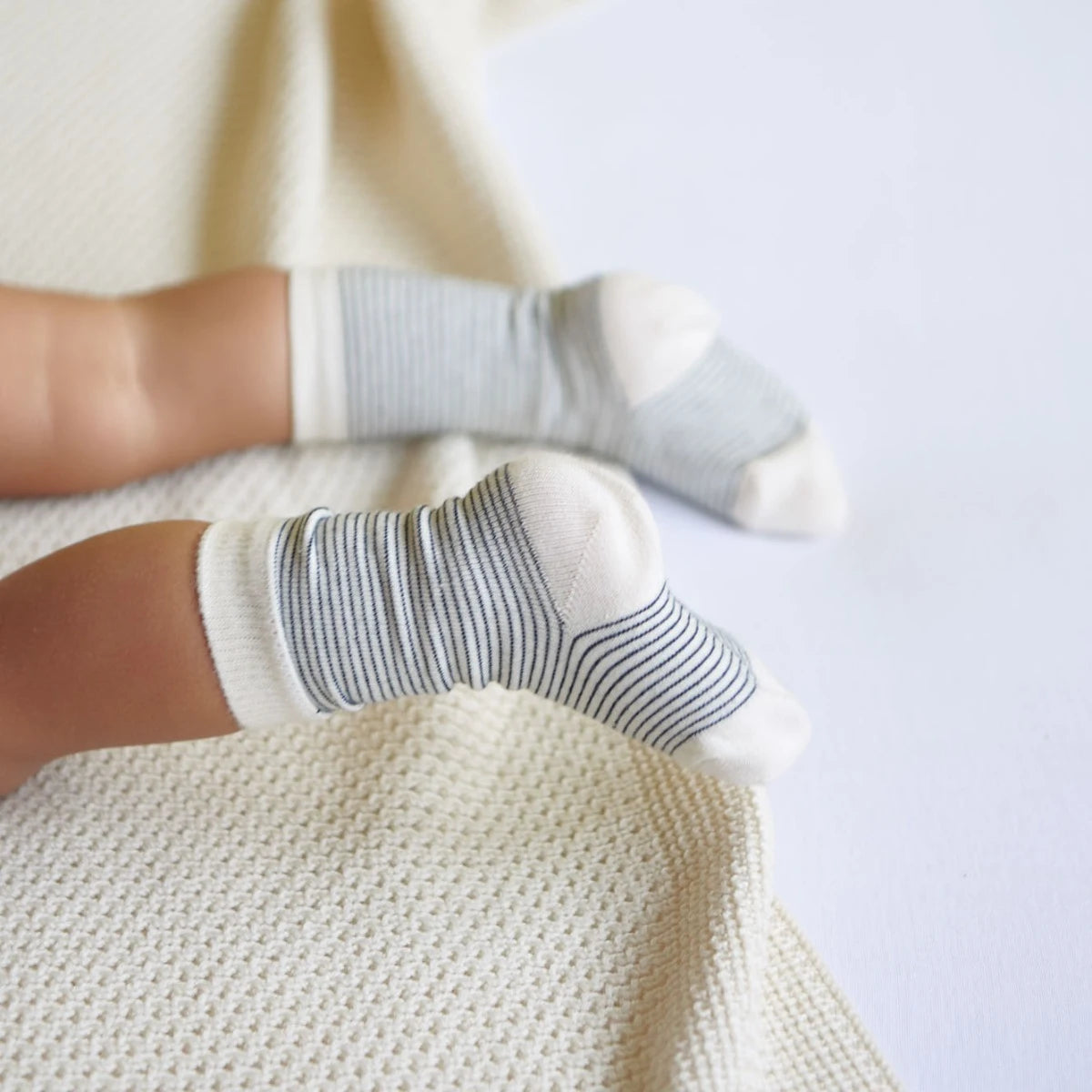 Nature Baby - Organic Cotton Sock - Navy Stripe