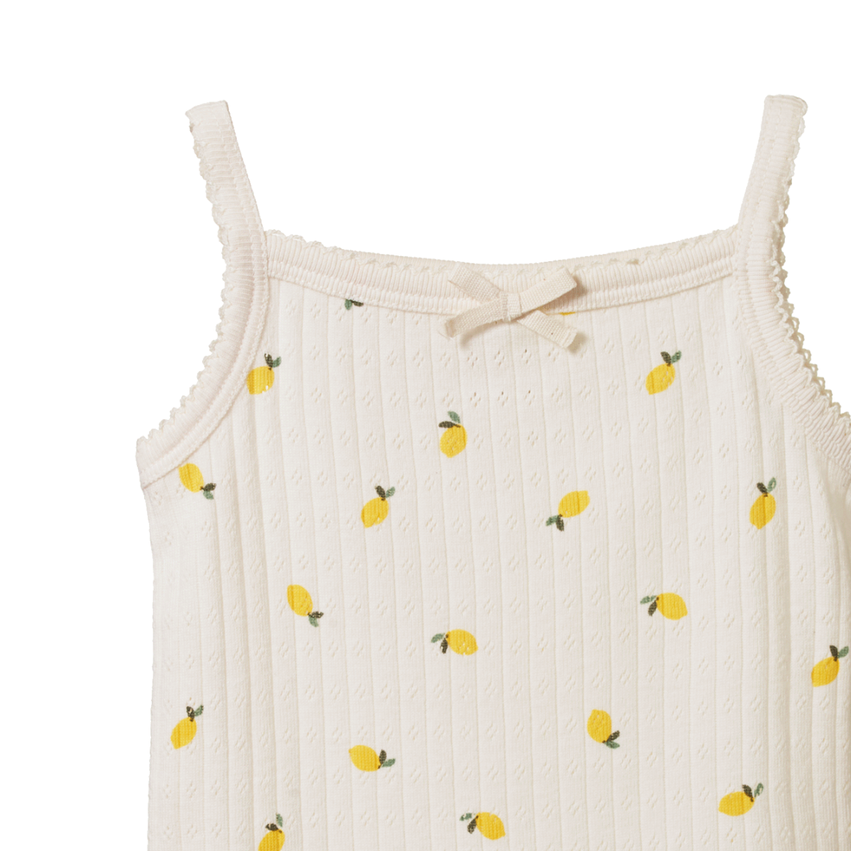 Nature Baby - Pointelle Camisole - Lemon Print