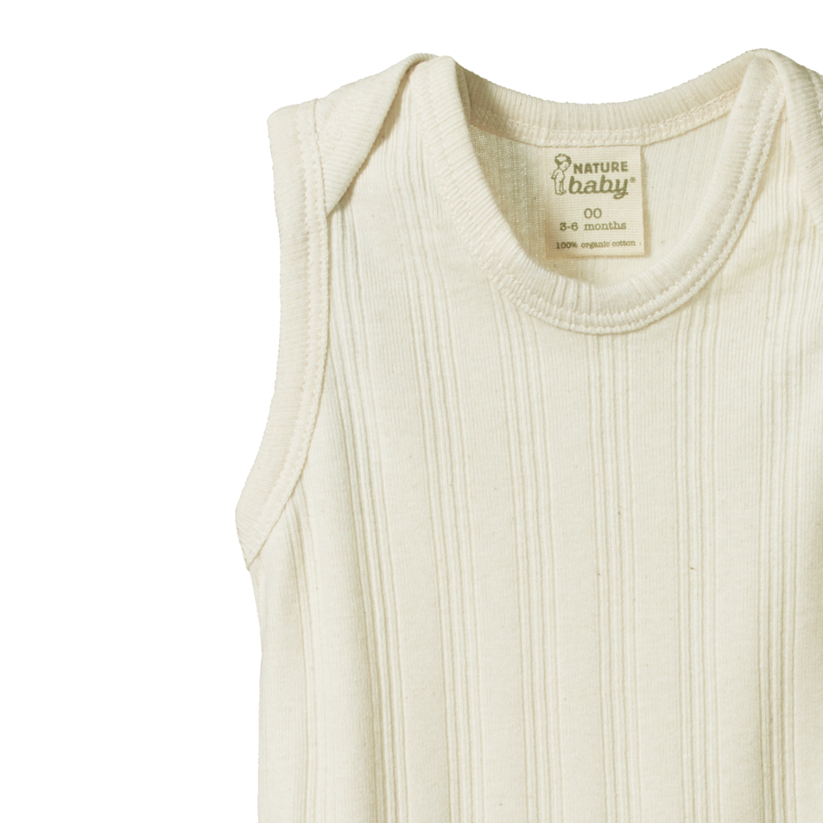 Nature Baby -  2 Pack Derby Singlet Bodysuit - Natural