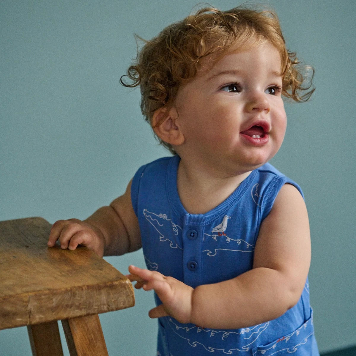 Nature Baby - Camper Suit - Curious Crocodiles Reef Print