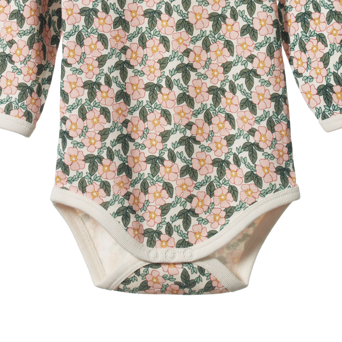 Nature Baby - Long Sleeve Bodysuit - Garland Print
