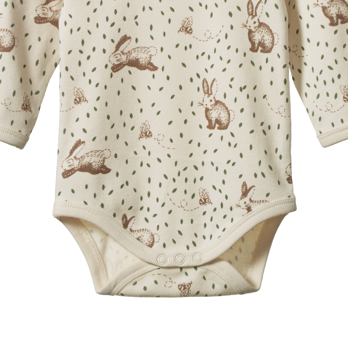 Nature Baby - Long Sleeve Bodysuit - Rabbitty Print