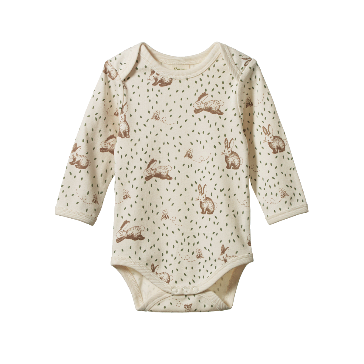 Nature Baby - Long Sleeve Bodysuit - Rabbitty Print