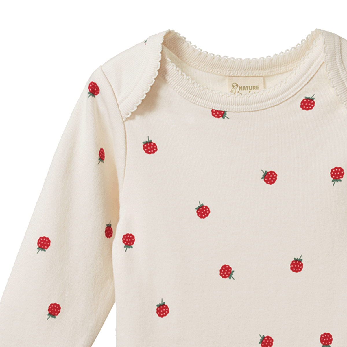 Nature Baby - Long Sleeve Bodysuit - Raspberry Print