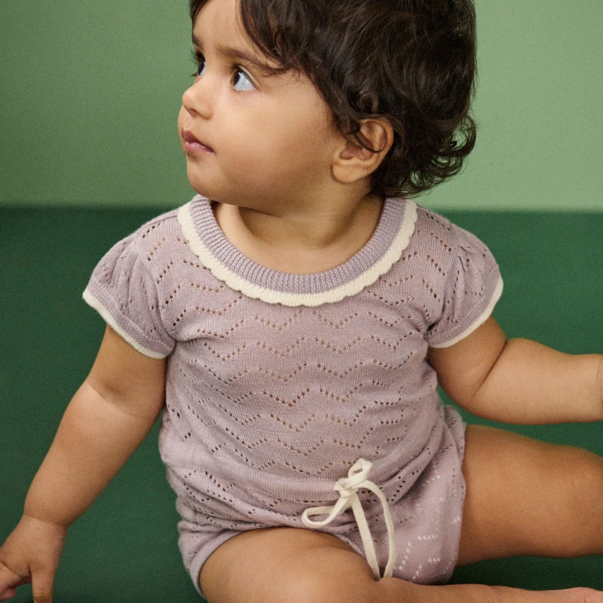 Nature Baby - Lottie Suit - Lilac Pointelle