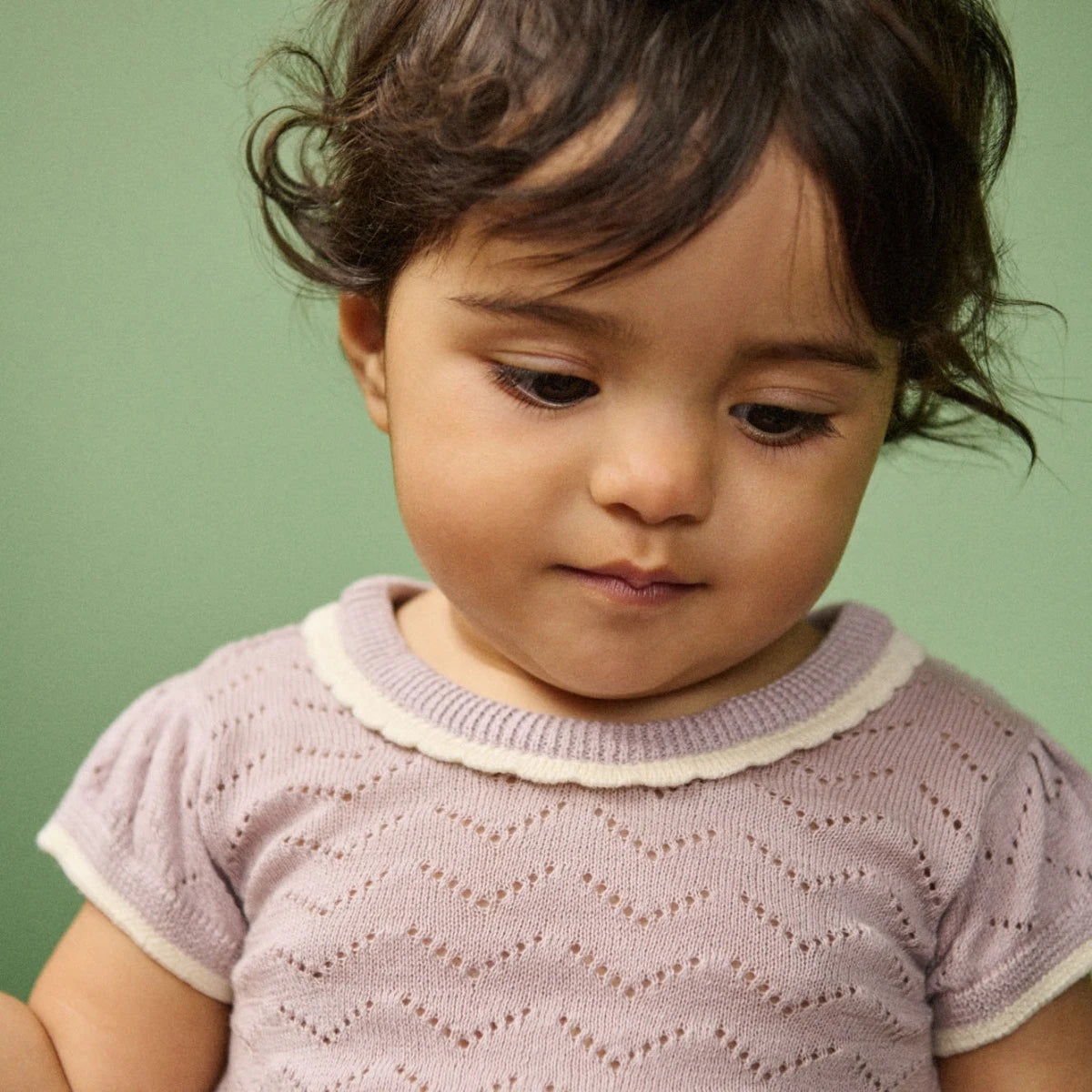 Nature Baby - Lottie Suit - Lilac Pointelle