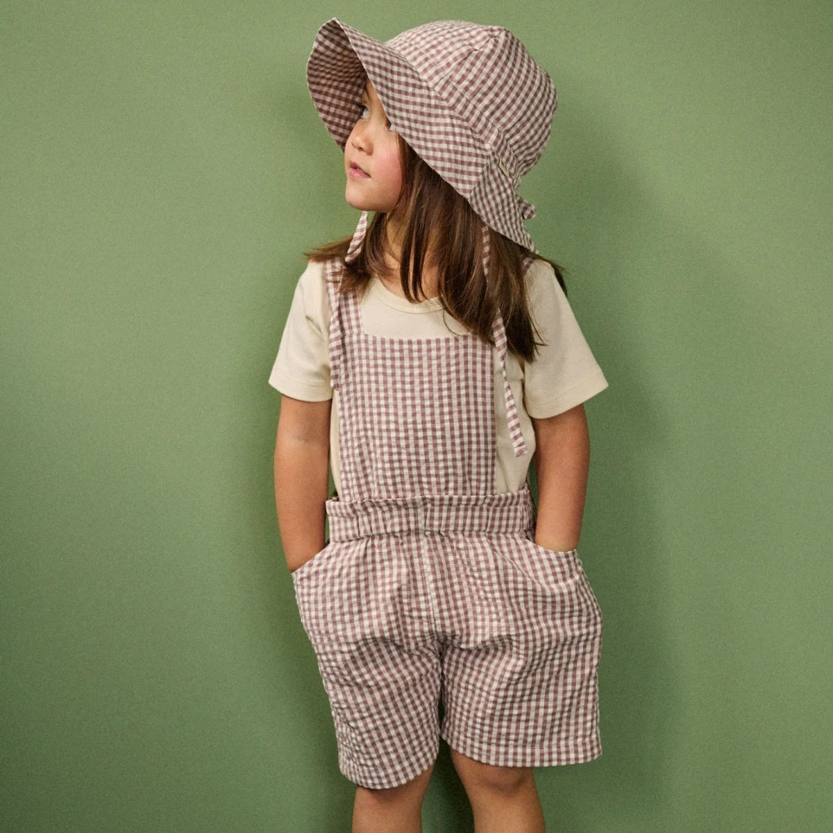 Nature Baby - Twilight Check Summer June Overalls