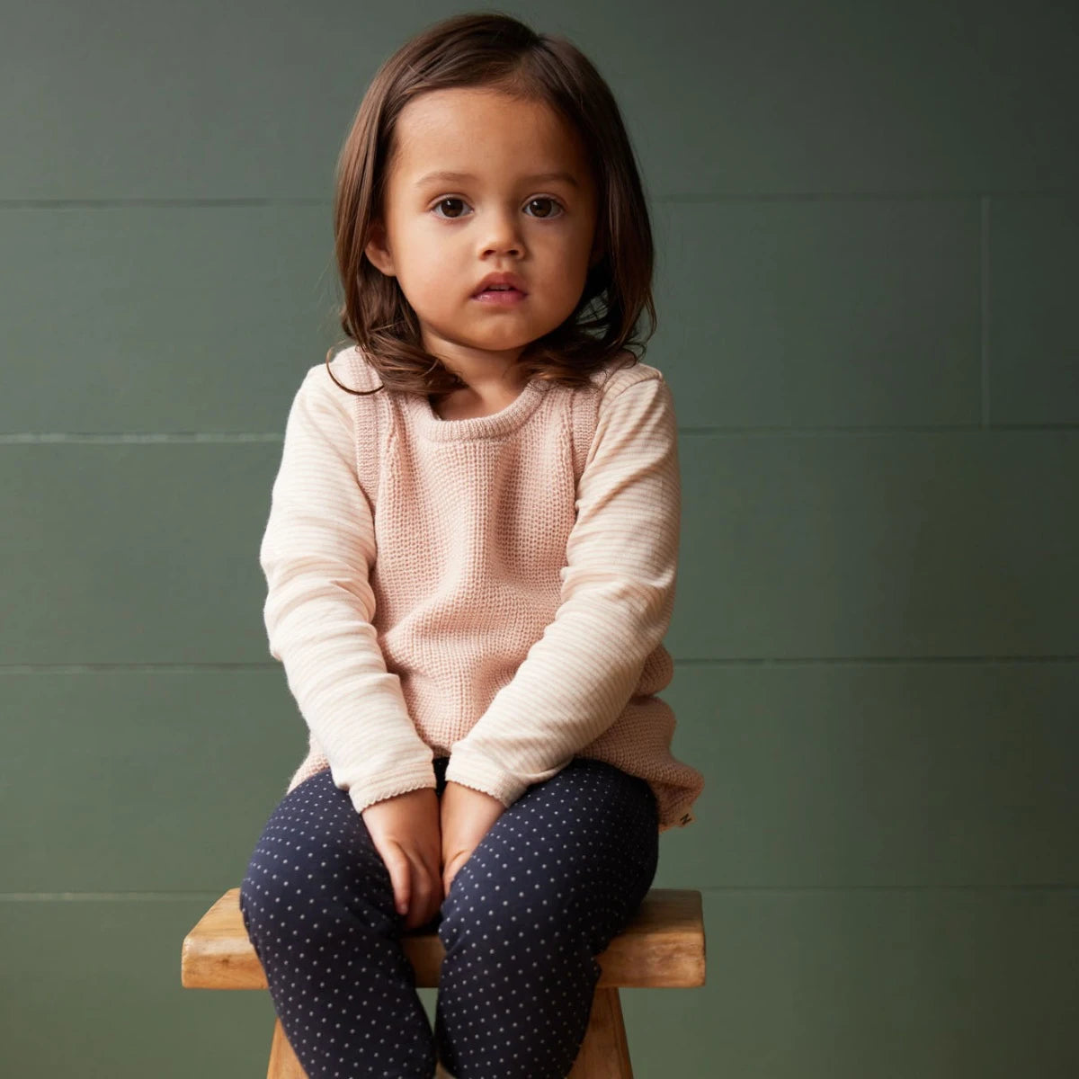 Nature Baby - Chunky Knit Merino Vest - Rose Dust