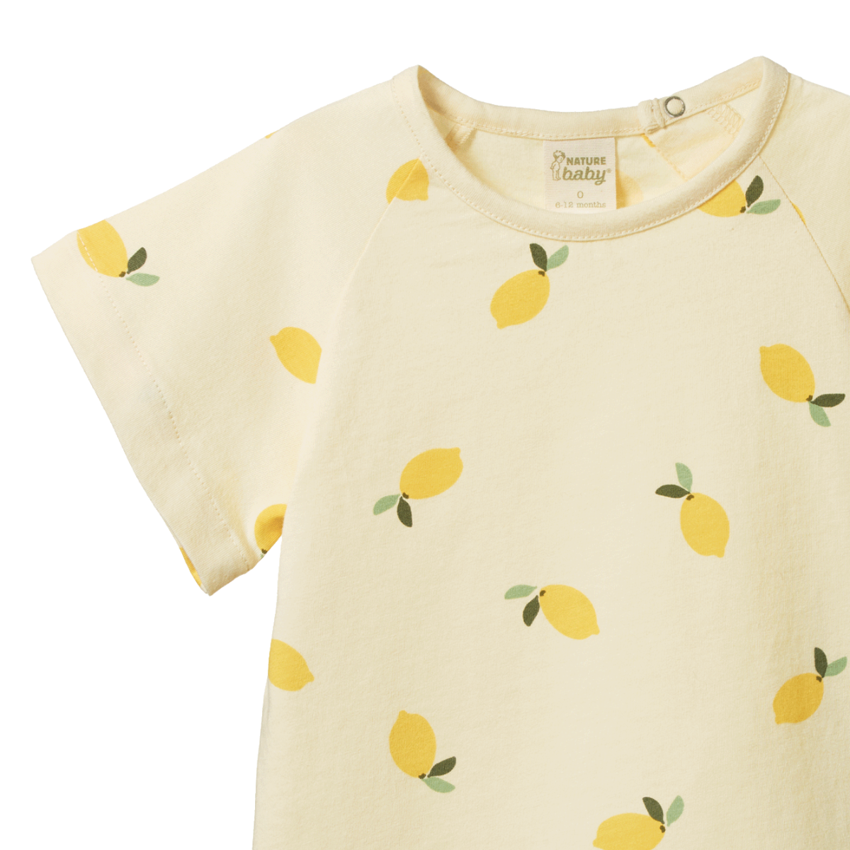 Nature Baby - Juniper Tee - Lemon Cream Print